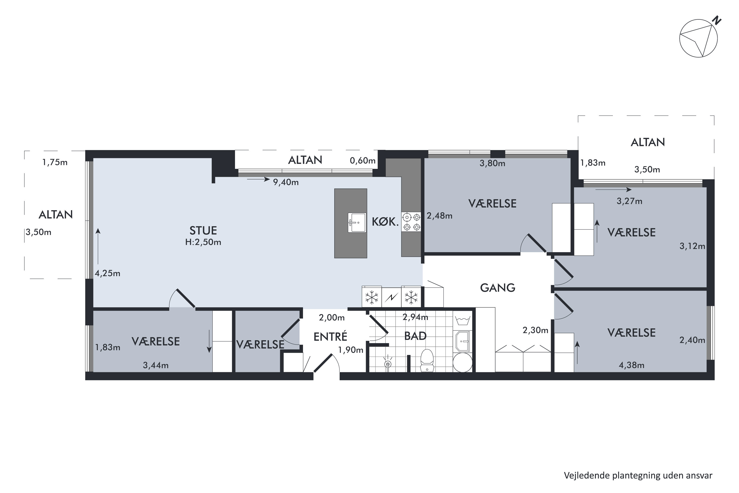 Plantegninger billede af Myggenæsgade 11, st.. 3., 2300 København S