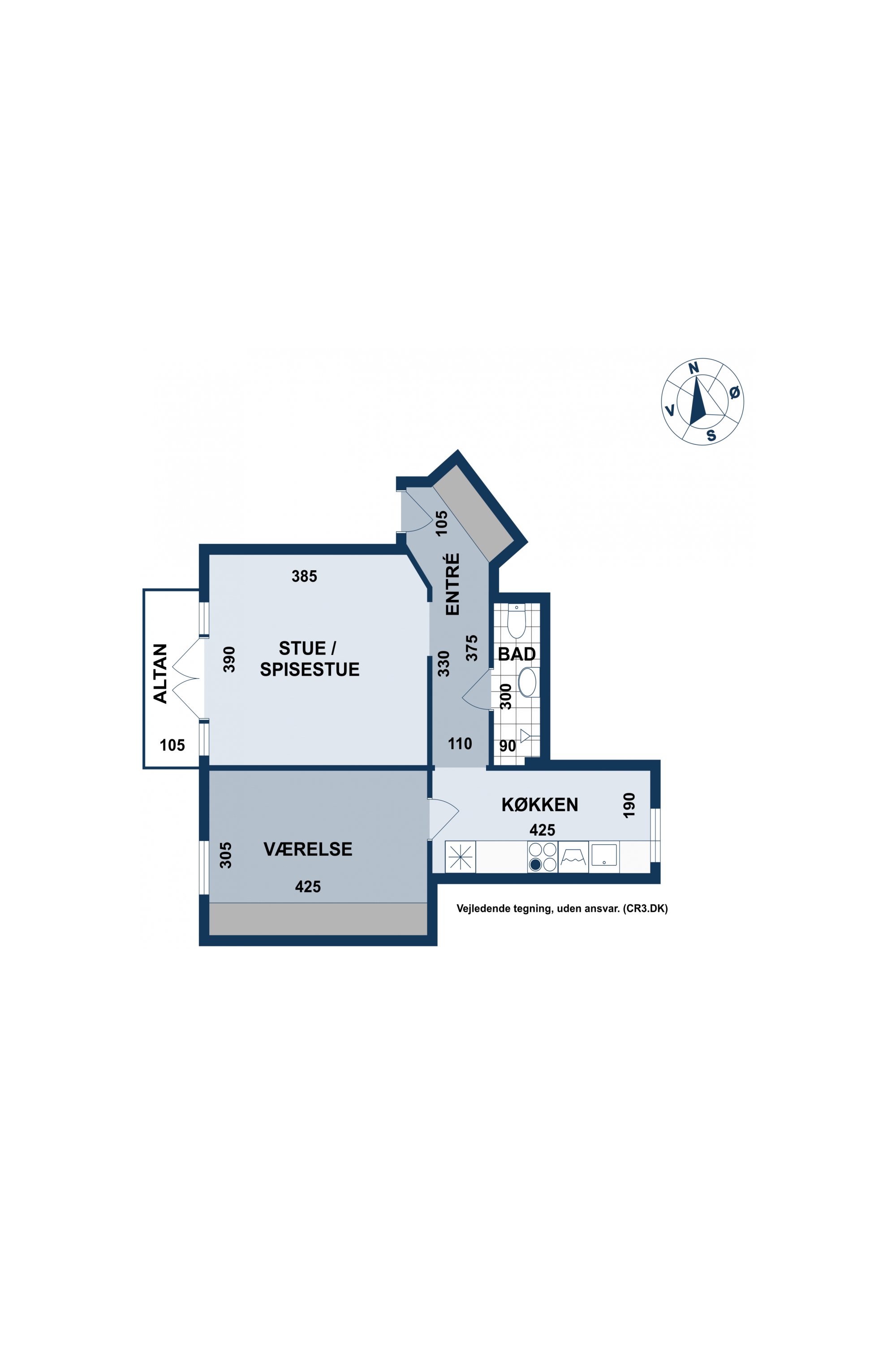 Plantegninger billede af Kløverbladsgade 21, 2. th., 2500 Valby