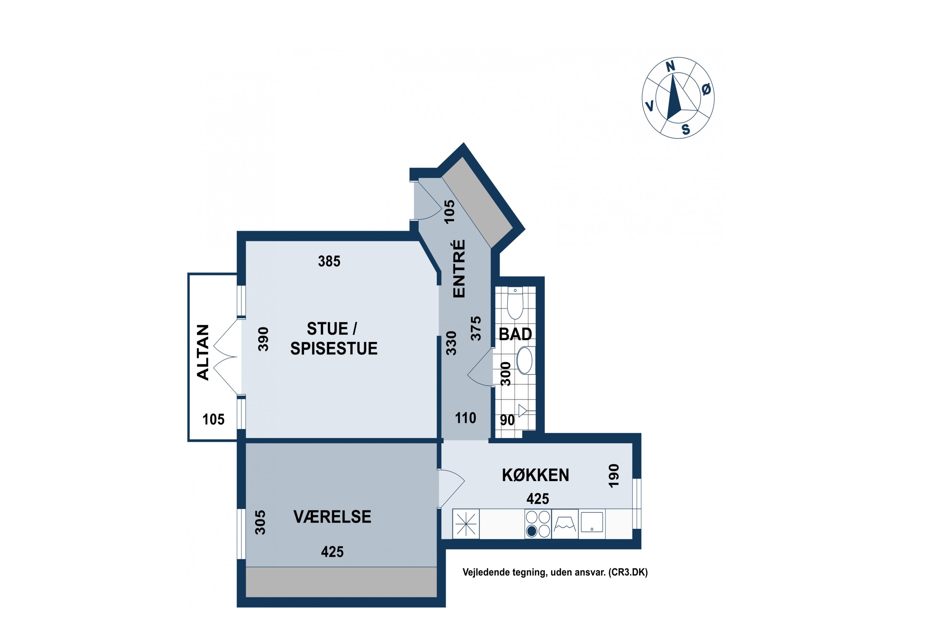 Plantegninger billede af Kløverbladsgade 21, 2. th., 2500 Valby