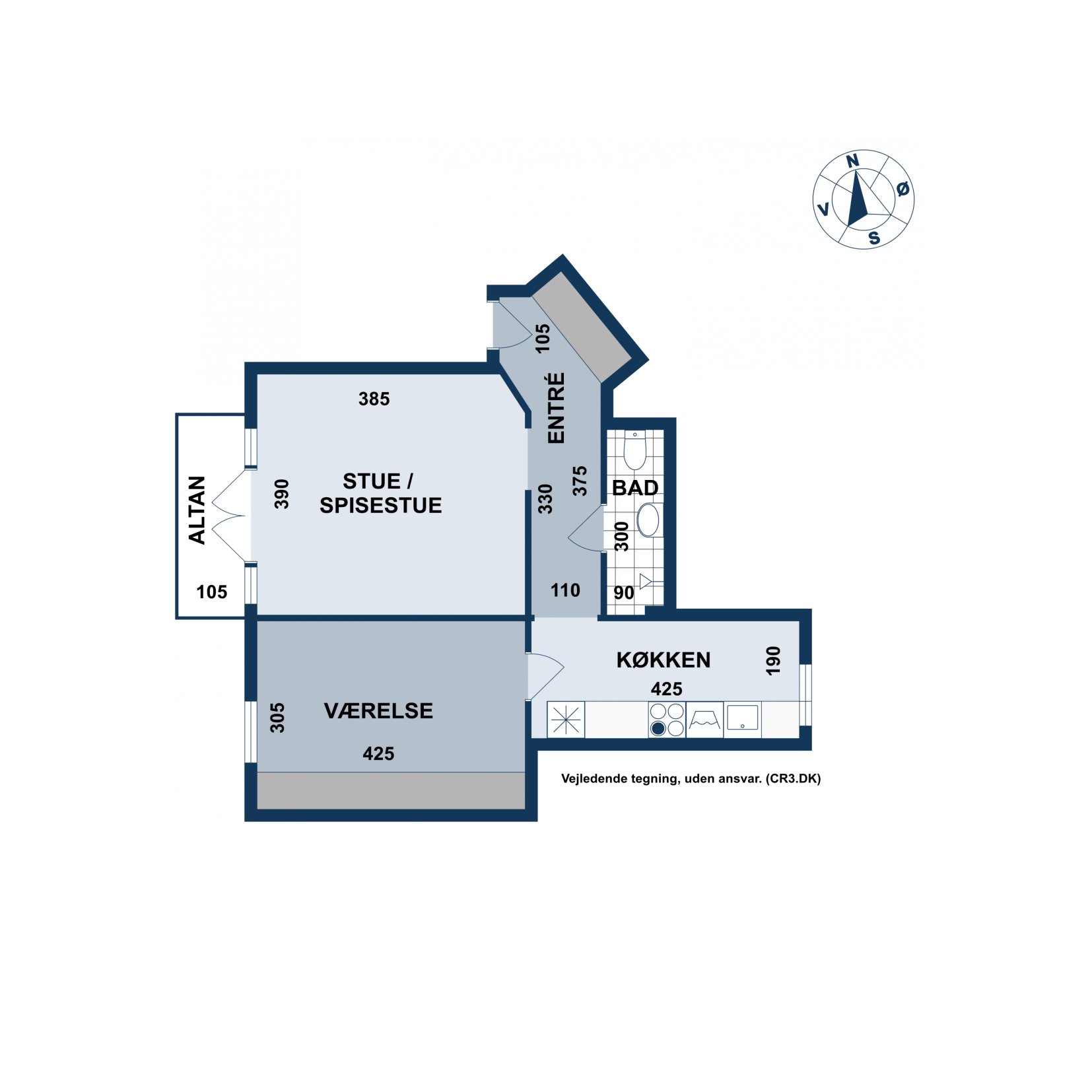 Plantegninger billede af Kløverbladsgade 21, 2. th., 2500 Valby