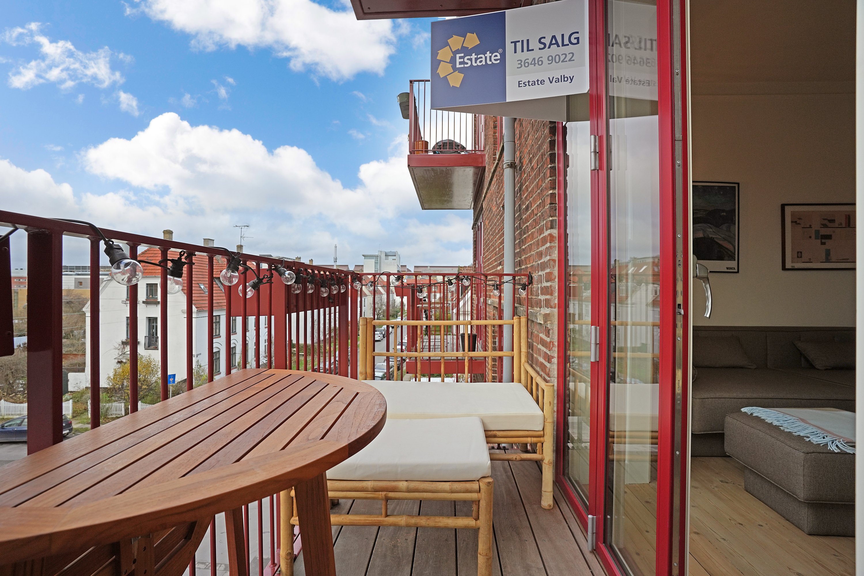 Fremhævet altan billede i fuldskærmstilstand. Billede af Kløverbladsgade 21, 2. th., 2500 Valby