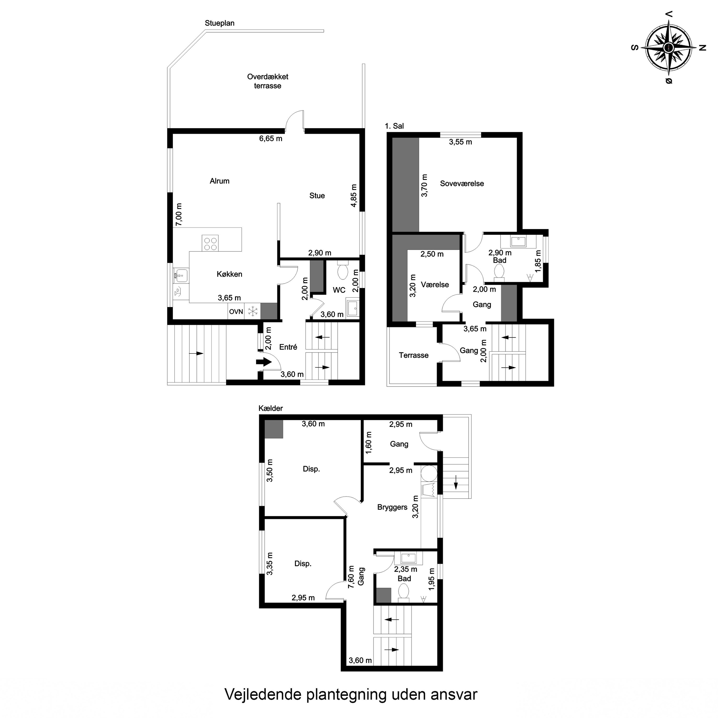 Plantegninger billede af Gl Vardevej 205, 6715 Esbjerg N