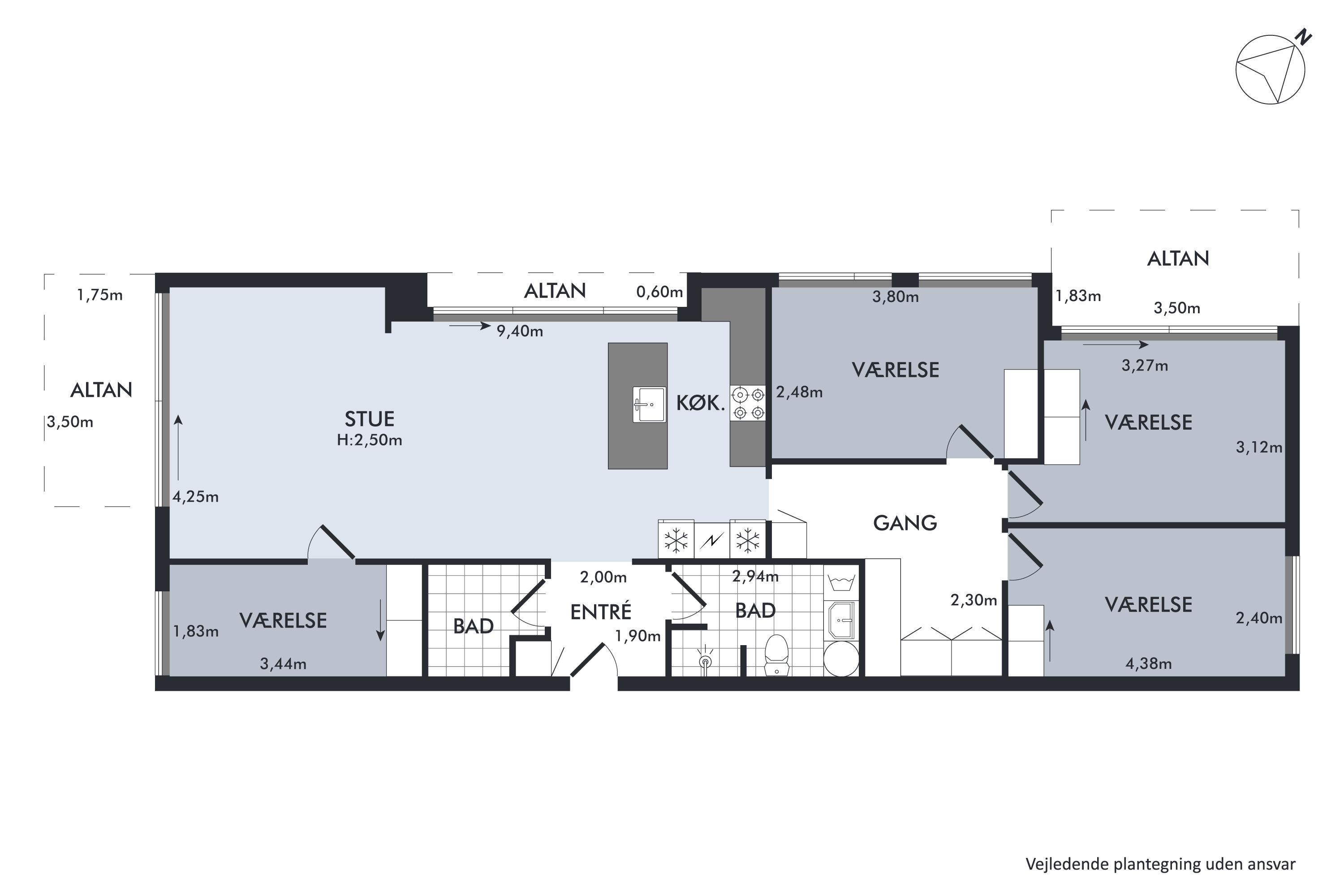Plantegninger billede af Myggenæsgade 11, st.. 3., 2300 København S