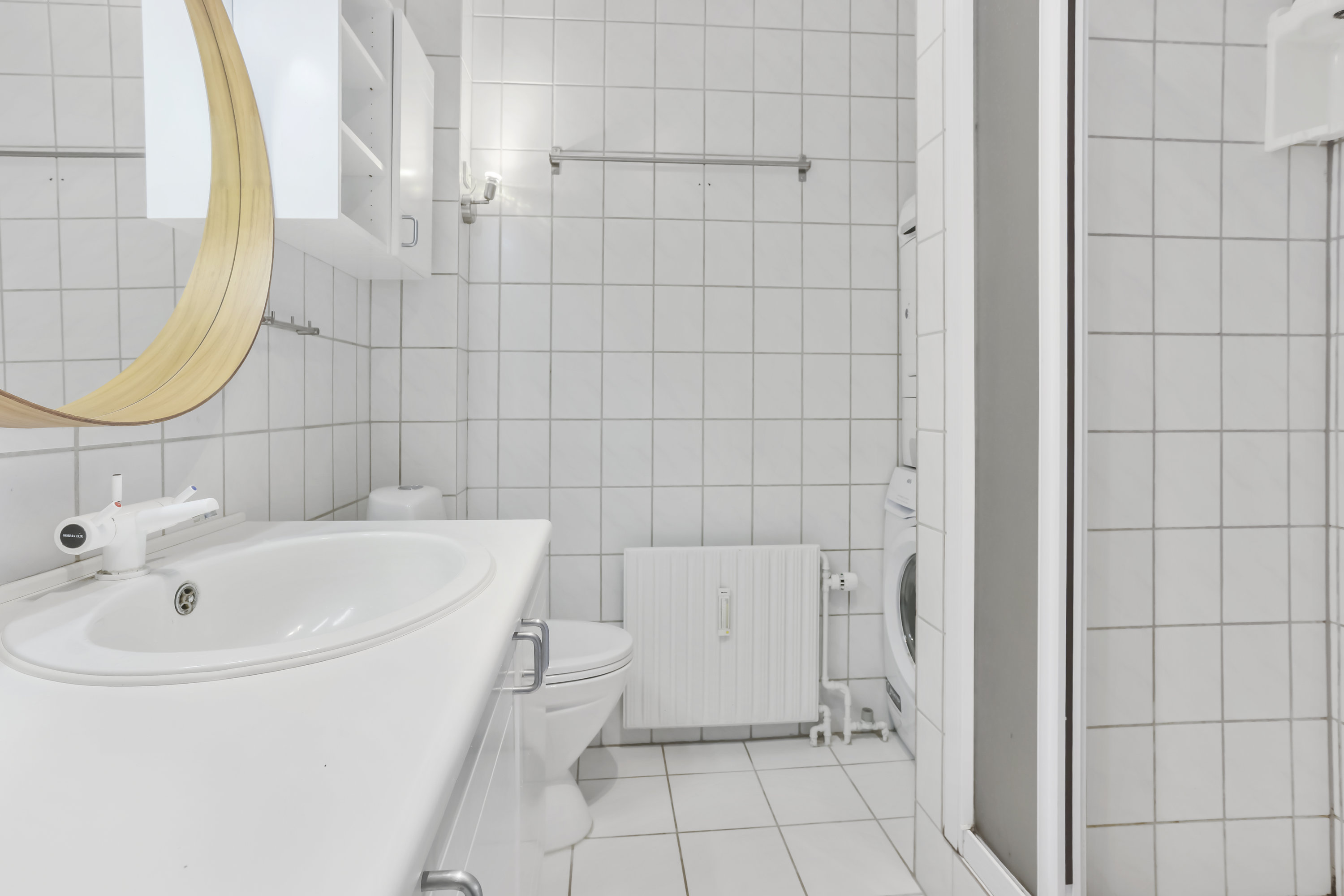 Fremhævet badeværelse billede i fuldskærmstilstand. Billede af Pebermyntevej 3, 2. th., 8800 Viborg