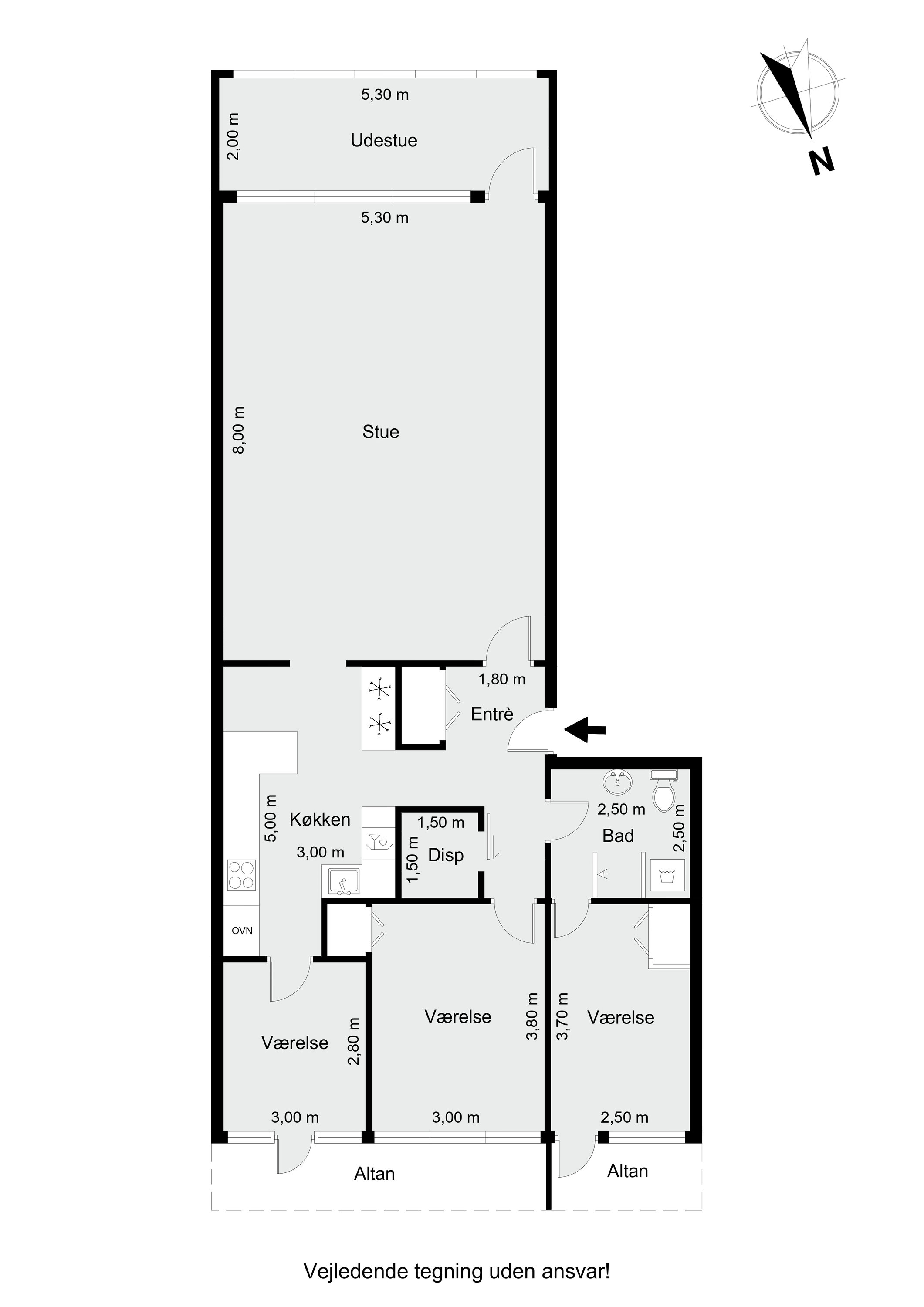 Plantegninger billede af Pebermyntevej 3, 2. th., 8800 Viborg