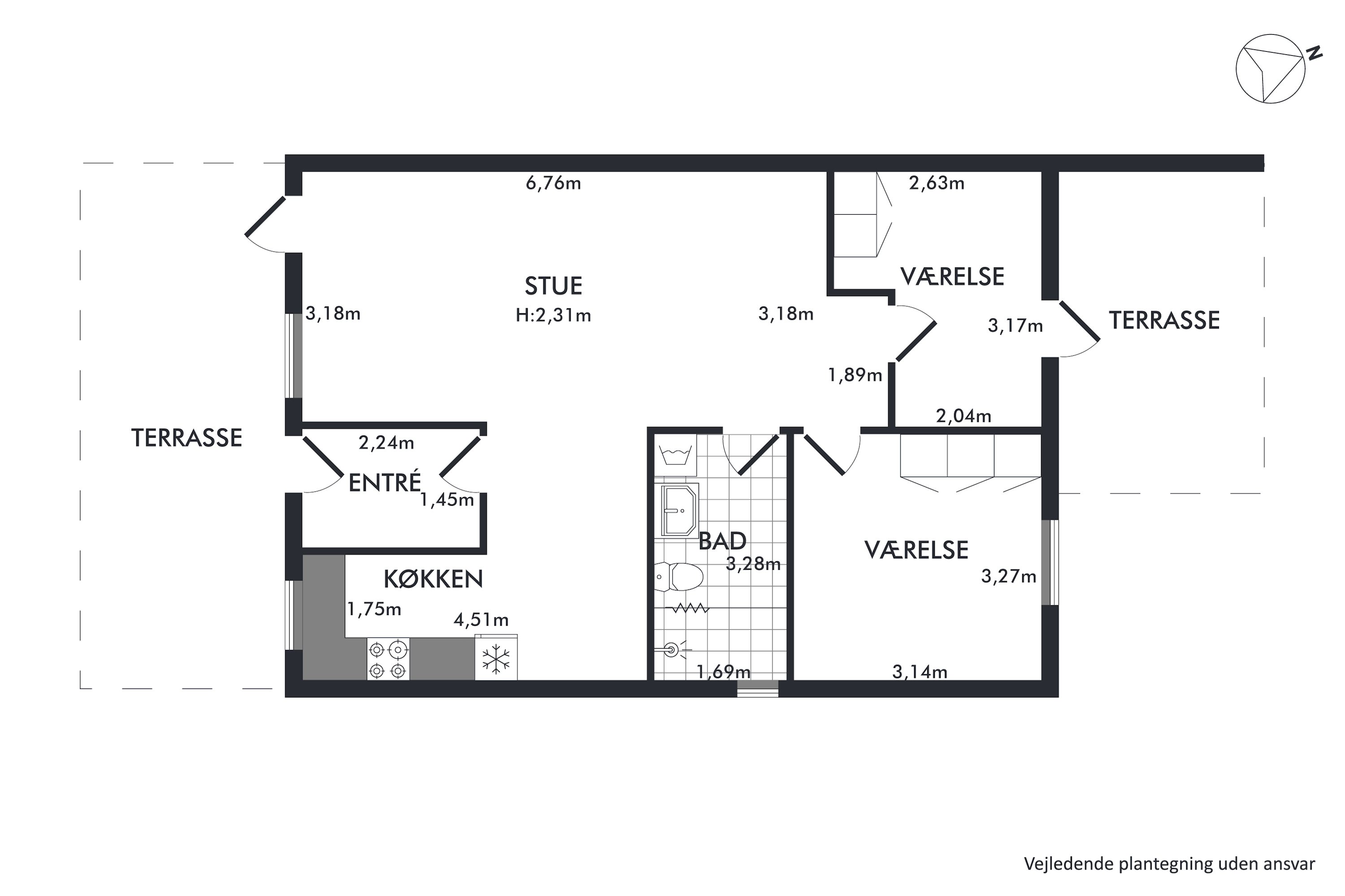 Plantegninger billede af Bøgelunden 15, 8722 Hedensted