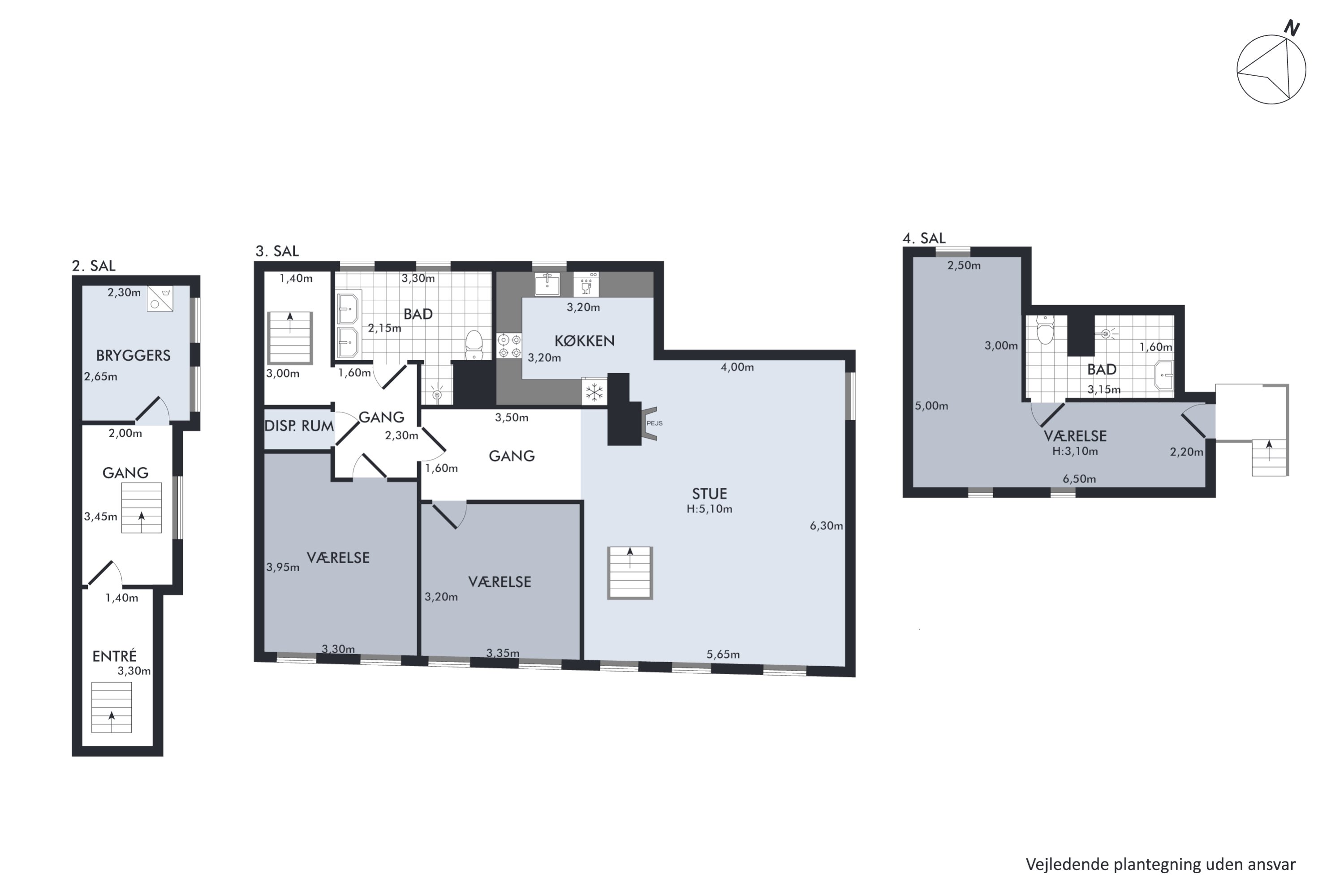 Plantegninger billede af Sværtegade 7, 3., 1118 København K