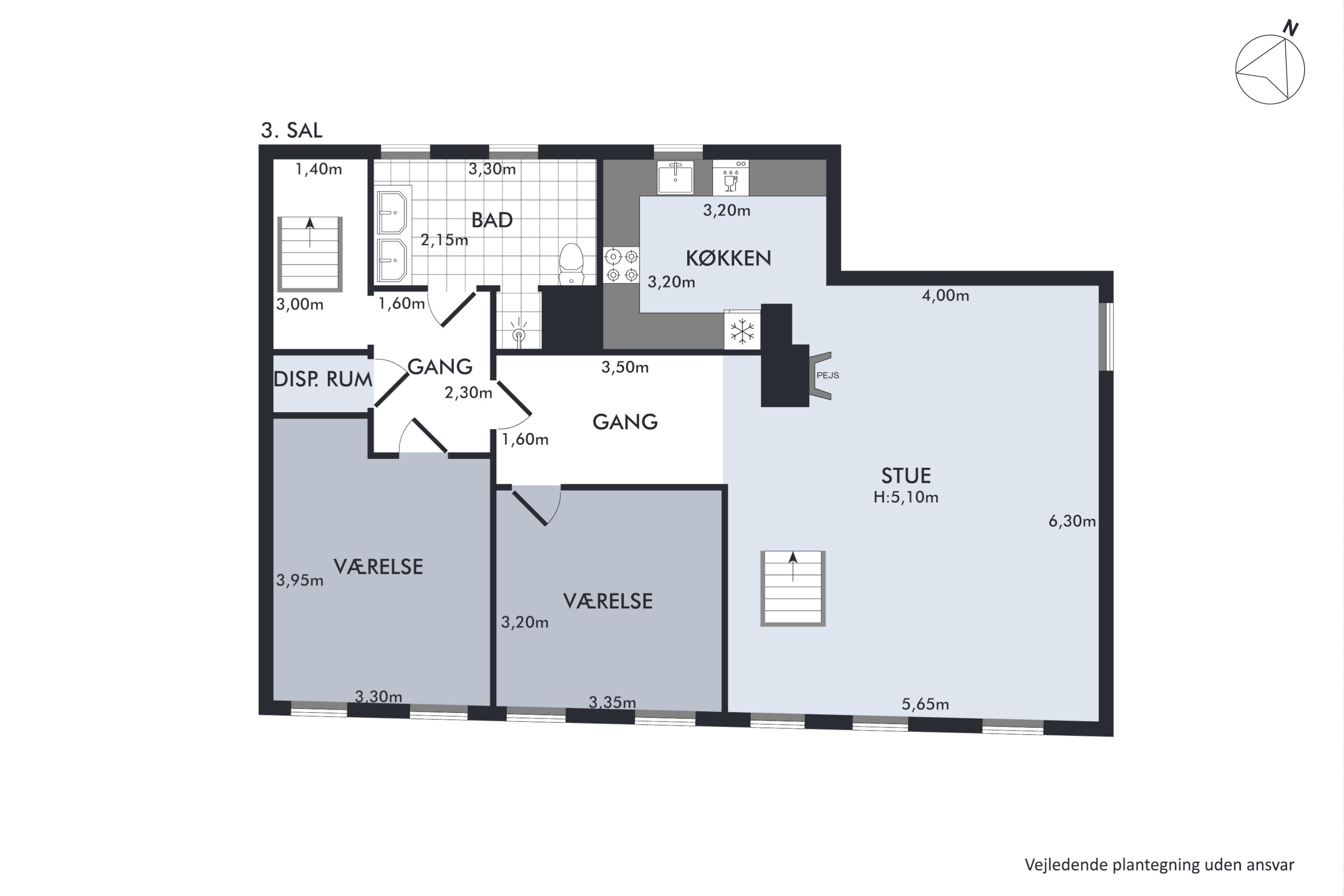 Plantegninger billede af Sværtegade 7, 3., 1118 København K