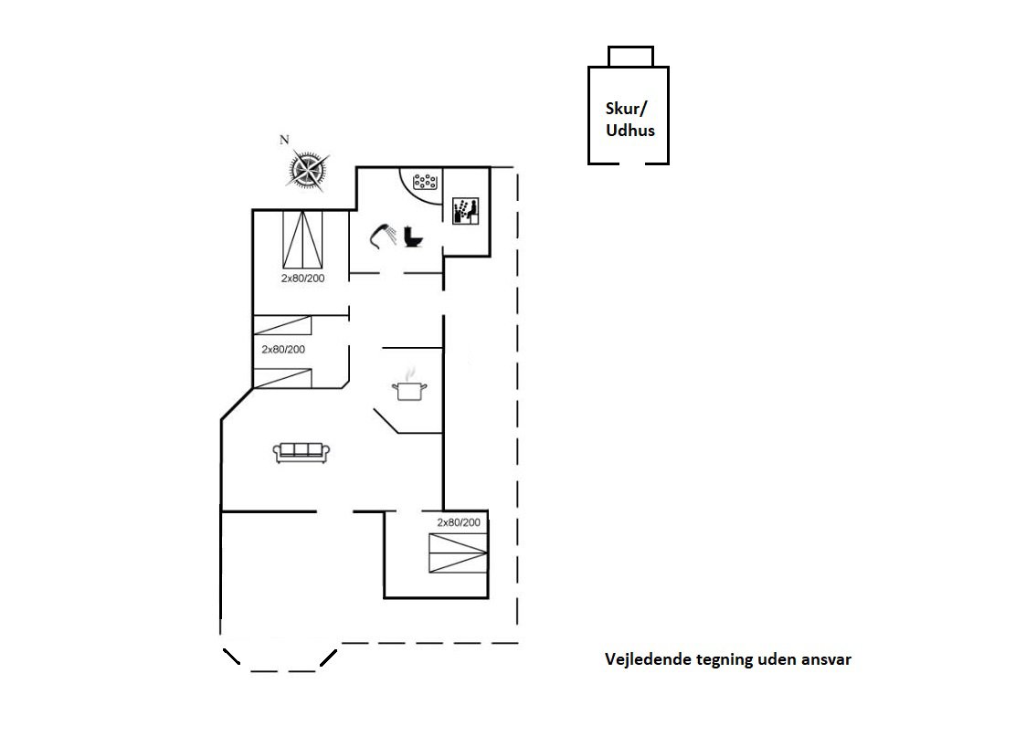 Plantegninger billede af Porsevej 13, Lodbj Hede, 6950 Ringkøbing