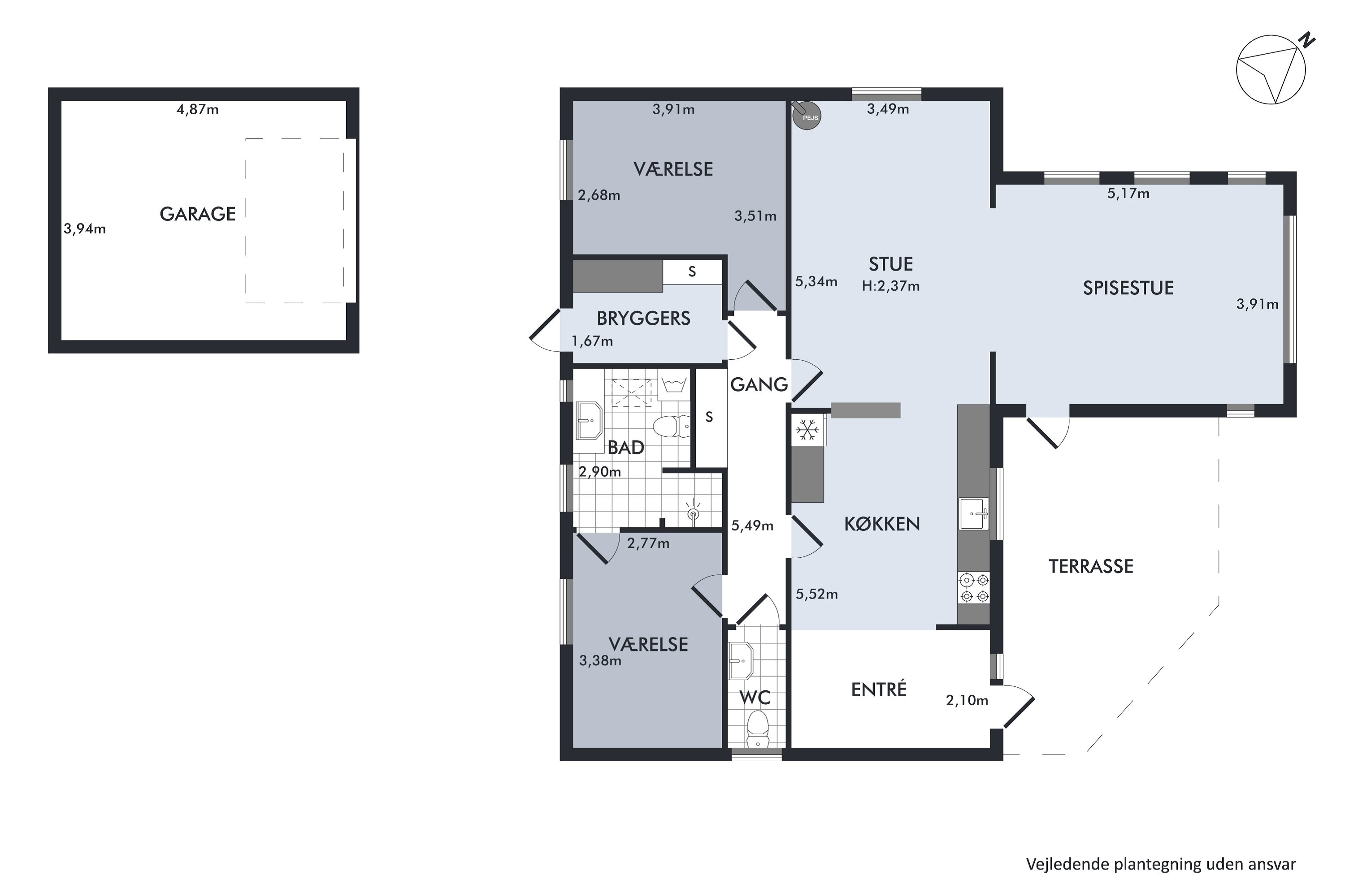 Plantegninger billede af Strandvejen 3, 5970 Ærøskøbing