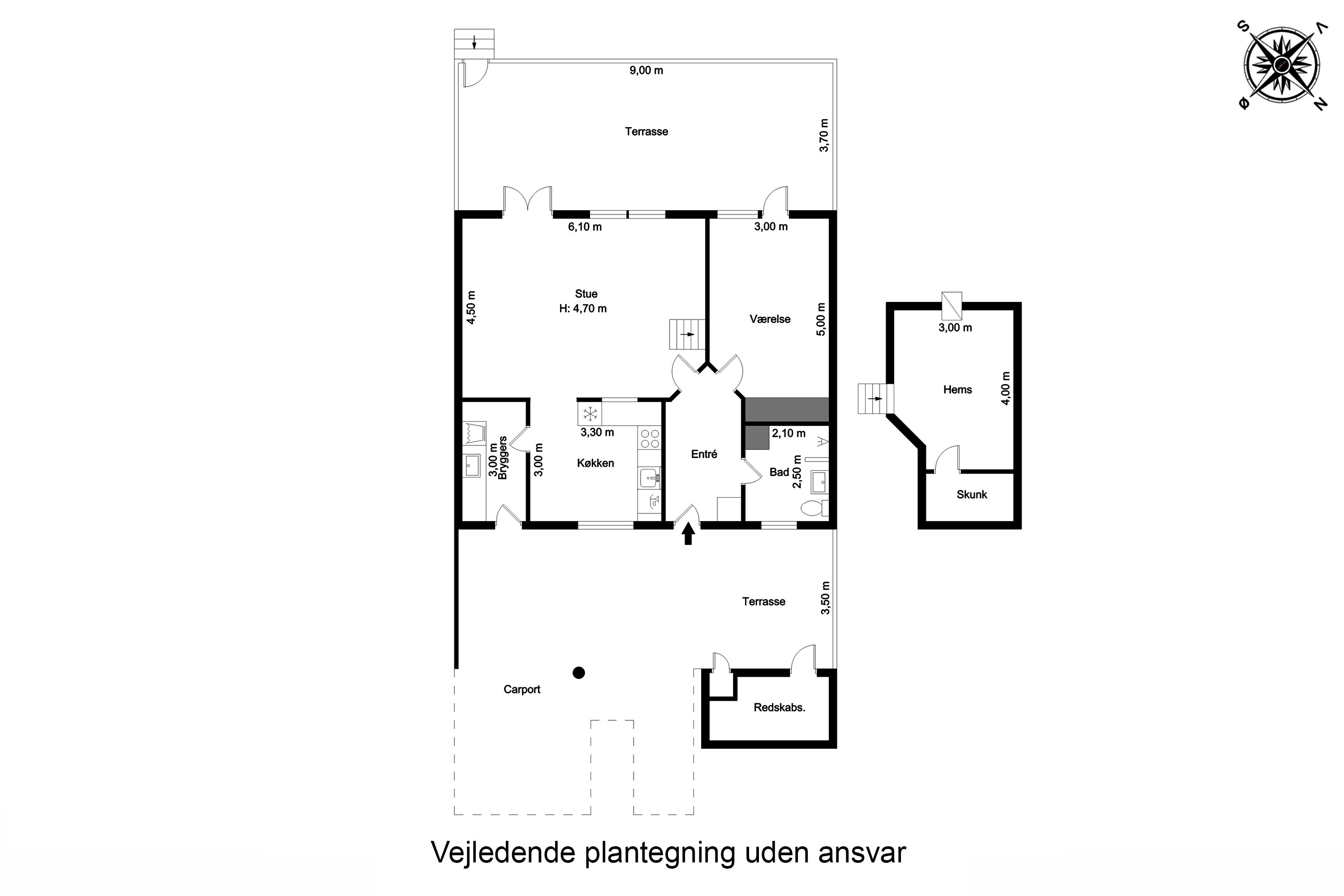 Plantegninger billede af Vesterrøn 25, 5700 Svendborg