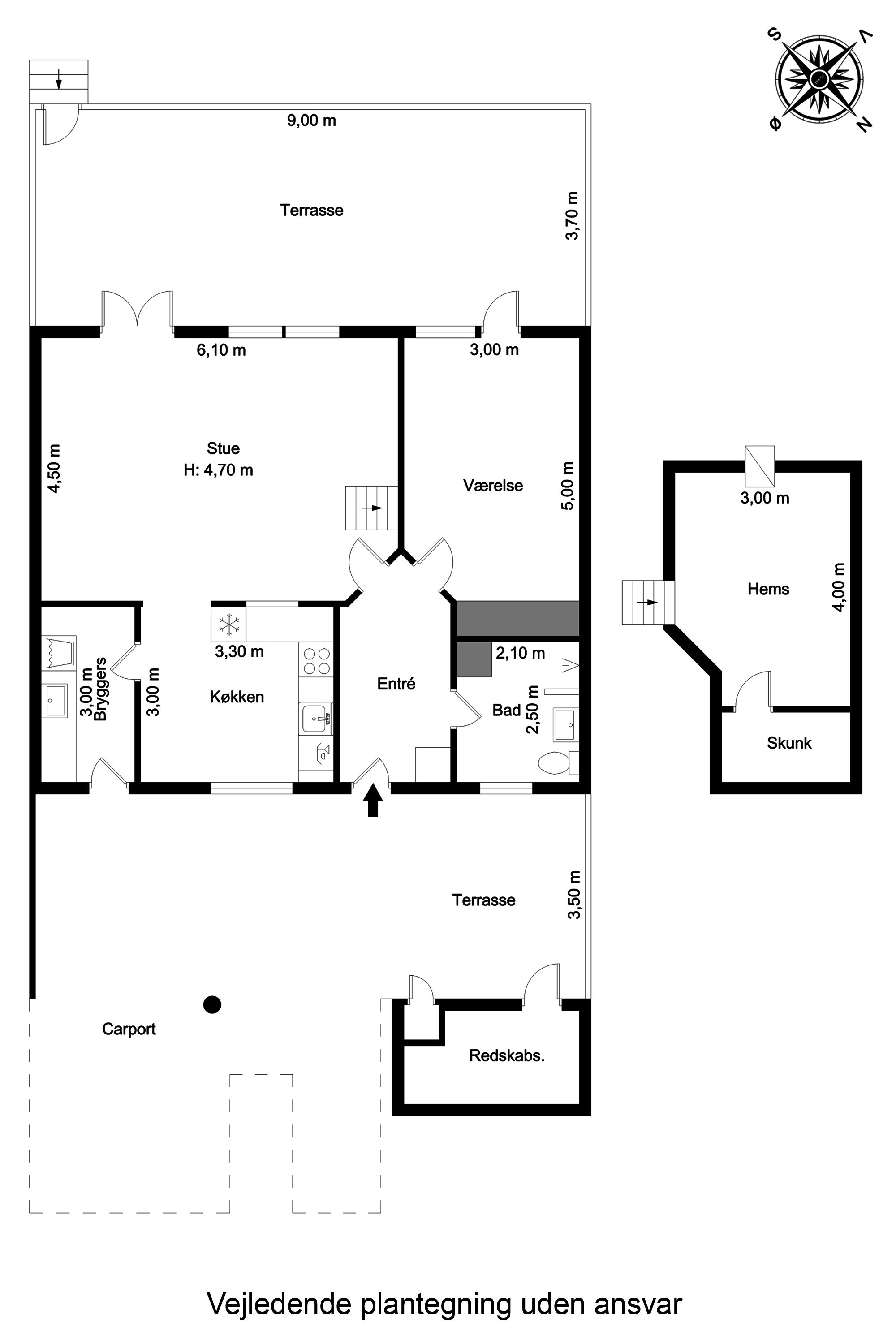 Plantegninger billede af Vesterrøn 25, 5700 Svendborg