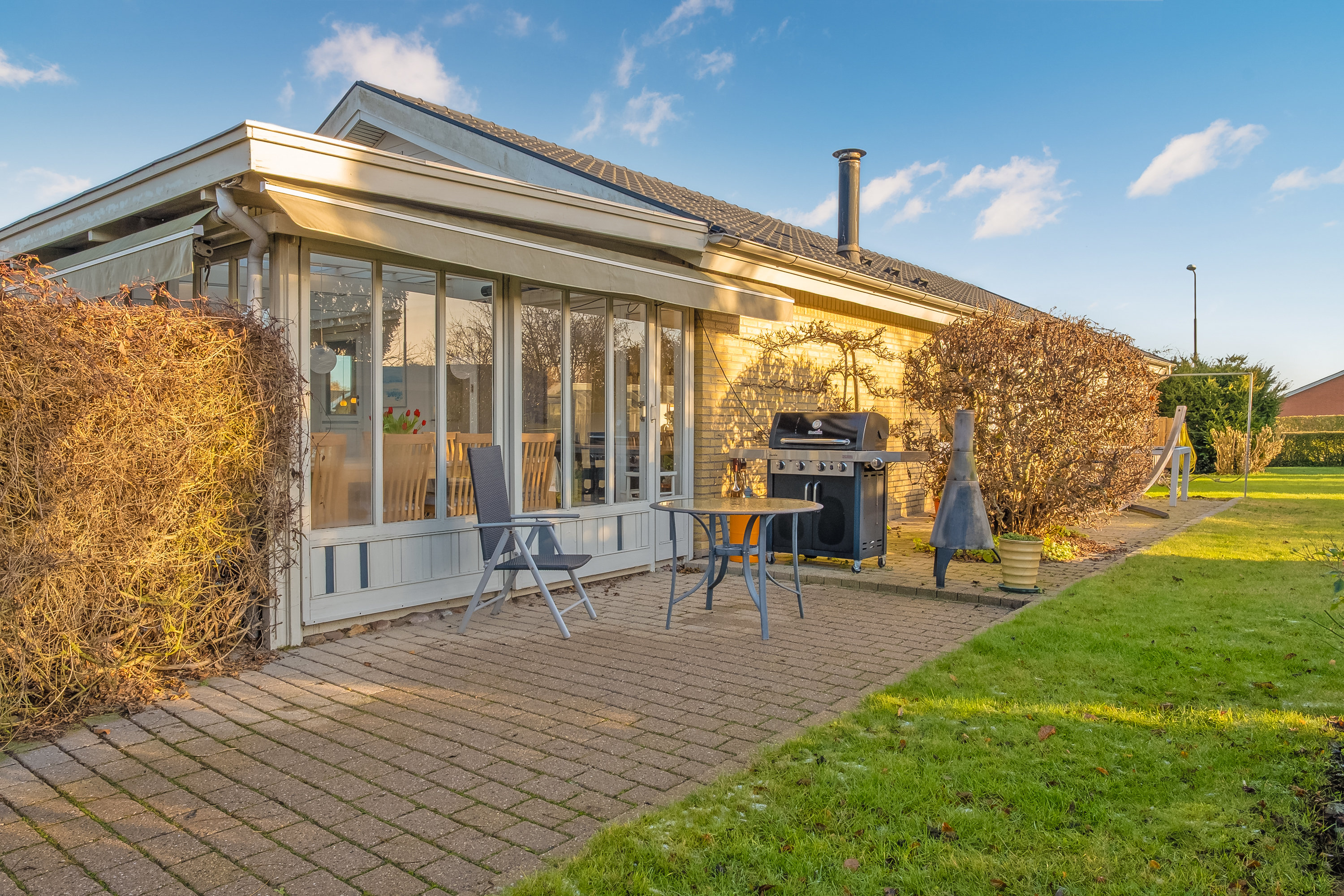 Fremhævet terrasse billede i fuldskærmstilstand. Billede af Rugmarksvej 1, 5800 Nyborg