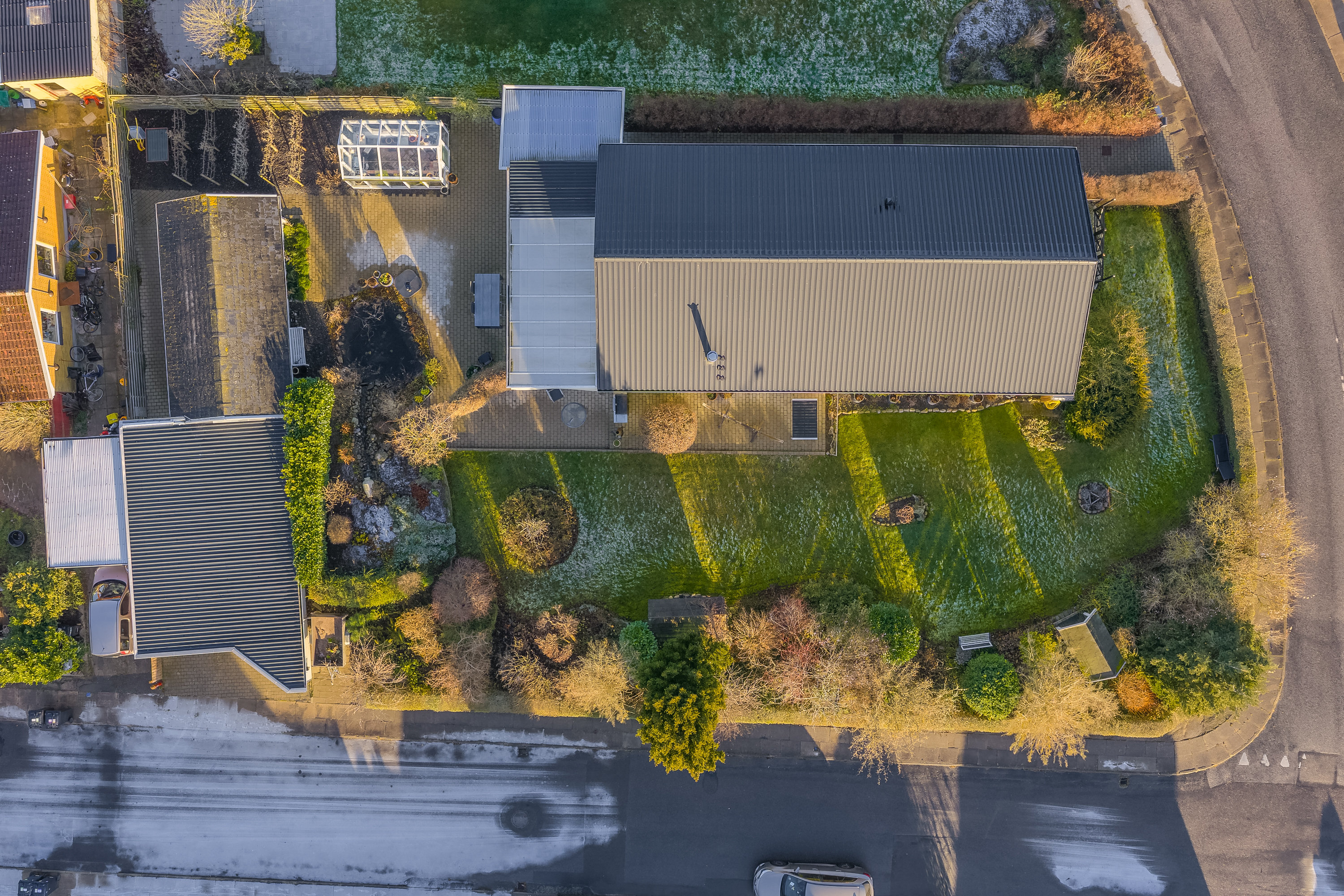 Fremhævet luftfoto billede i fuldskærmstilstand. Billede af Rugmarksvej 1, 5800 Nyborg