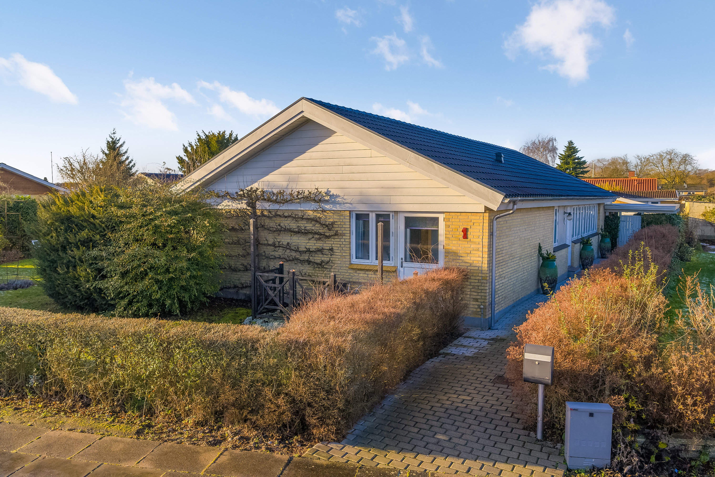 Villa: Facade på Rugmarksvej 1, 5800 Nyborg