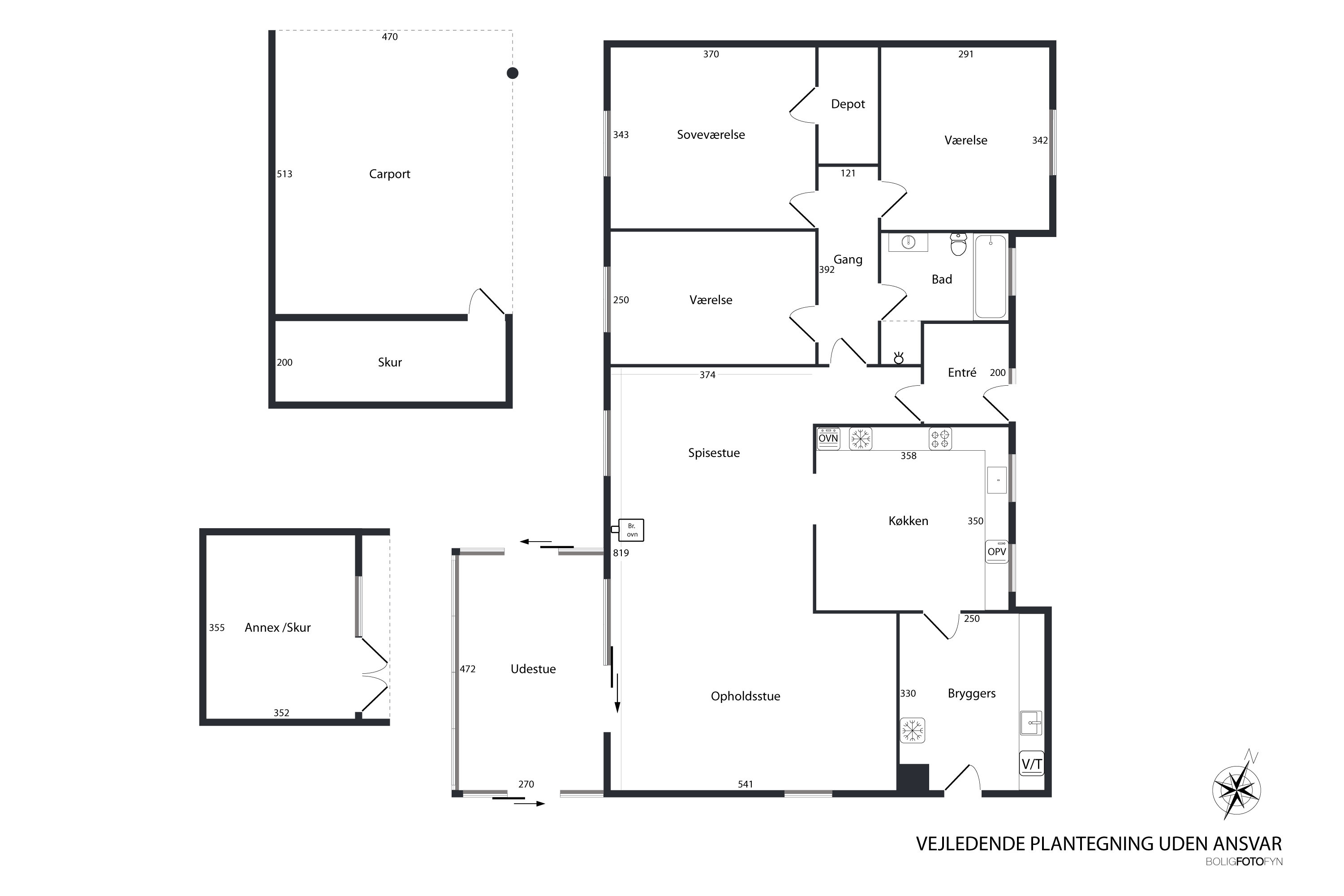 Plantegninger billede af Niels Hansens Vej 7, Strib, 5500 Middelfart