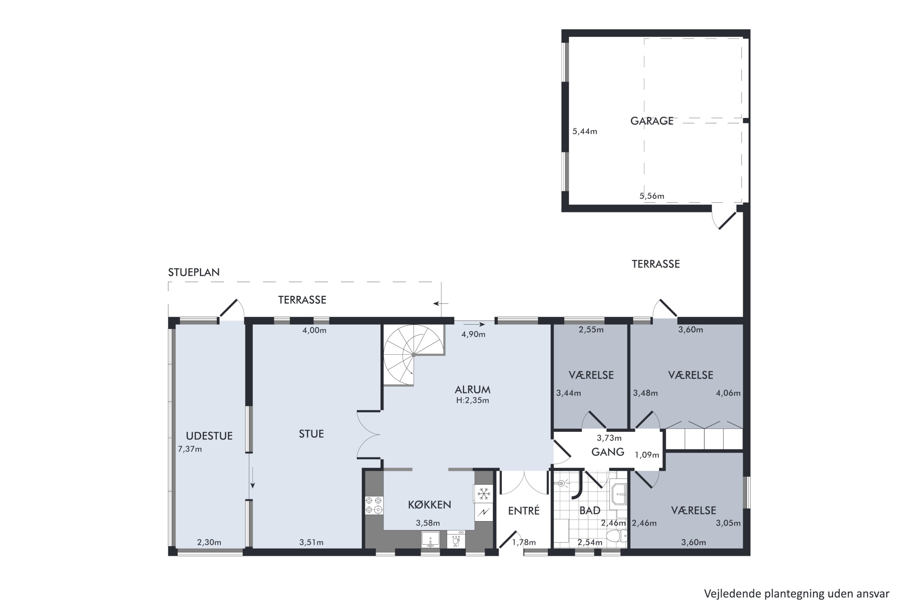 Plantegninger billede af Højvangen 7, 8700 Horsens