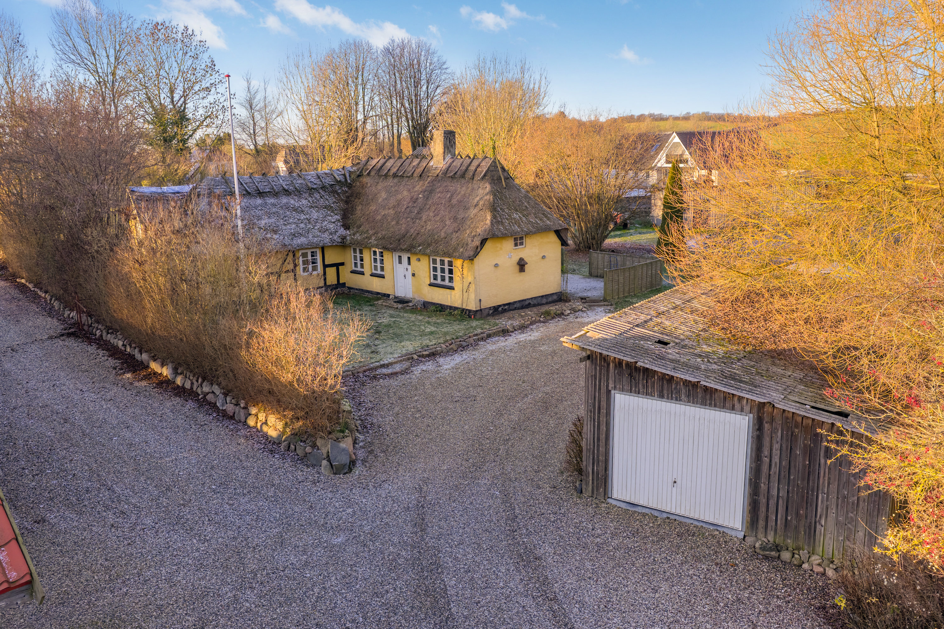 Fremhævet luftfoto billede i fuldskærmstilstand. Billede af Vedtoftevej 8, Vedtofte, 5620 Glamsbjerg