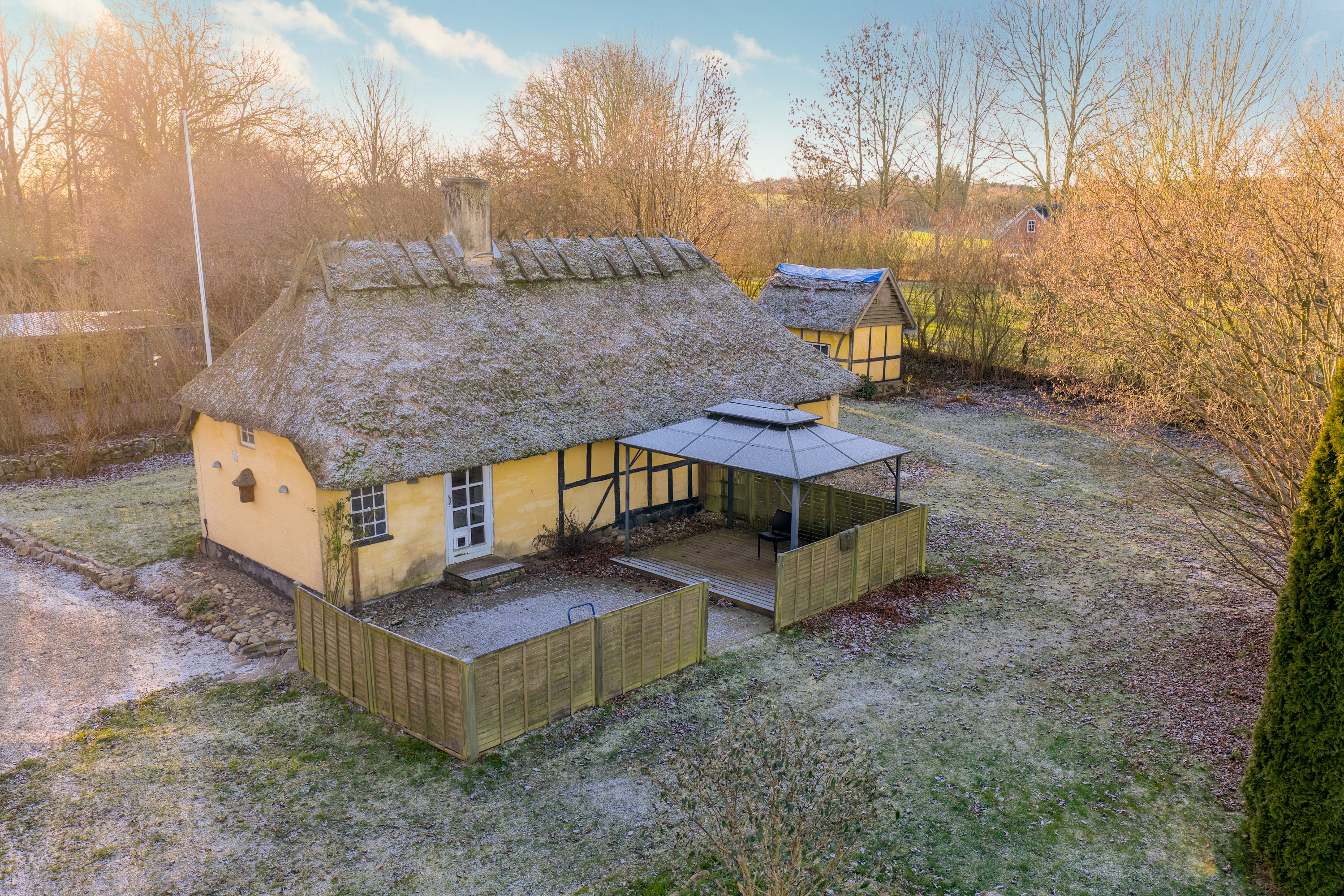 Fremhævet luftfoto billede i fuldskærmstilstand. Billede af Vedtoftevej 8, Vedtofte, 5620 Glamsbjerg