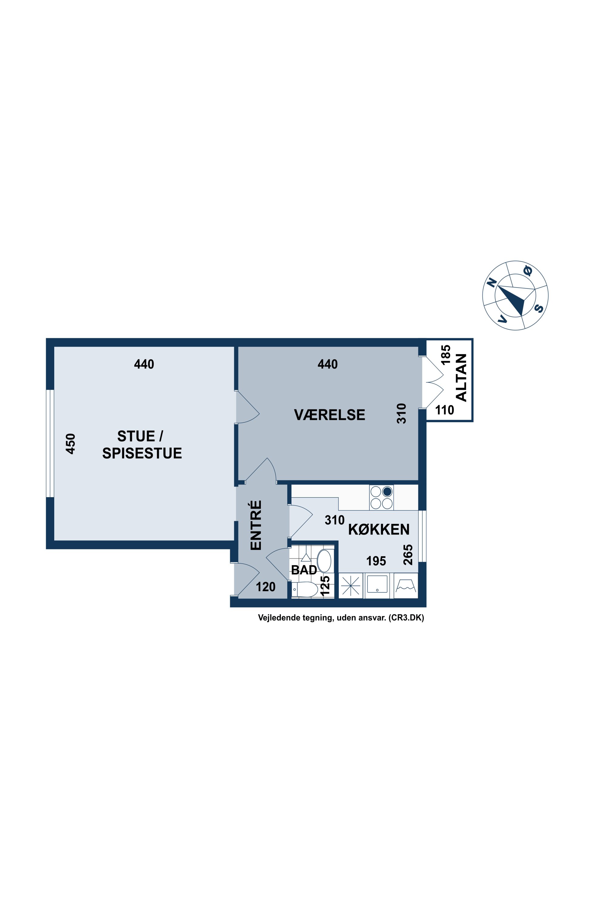 Plantegninger billede af Horsekildevej 30, 4. tv., 2500 Valby