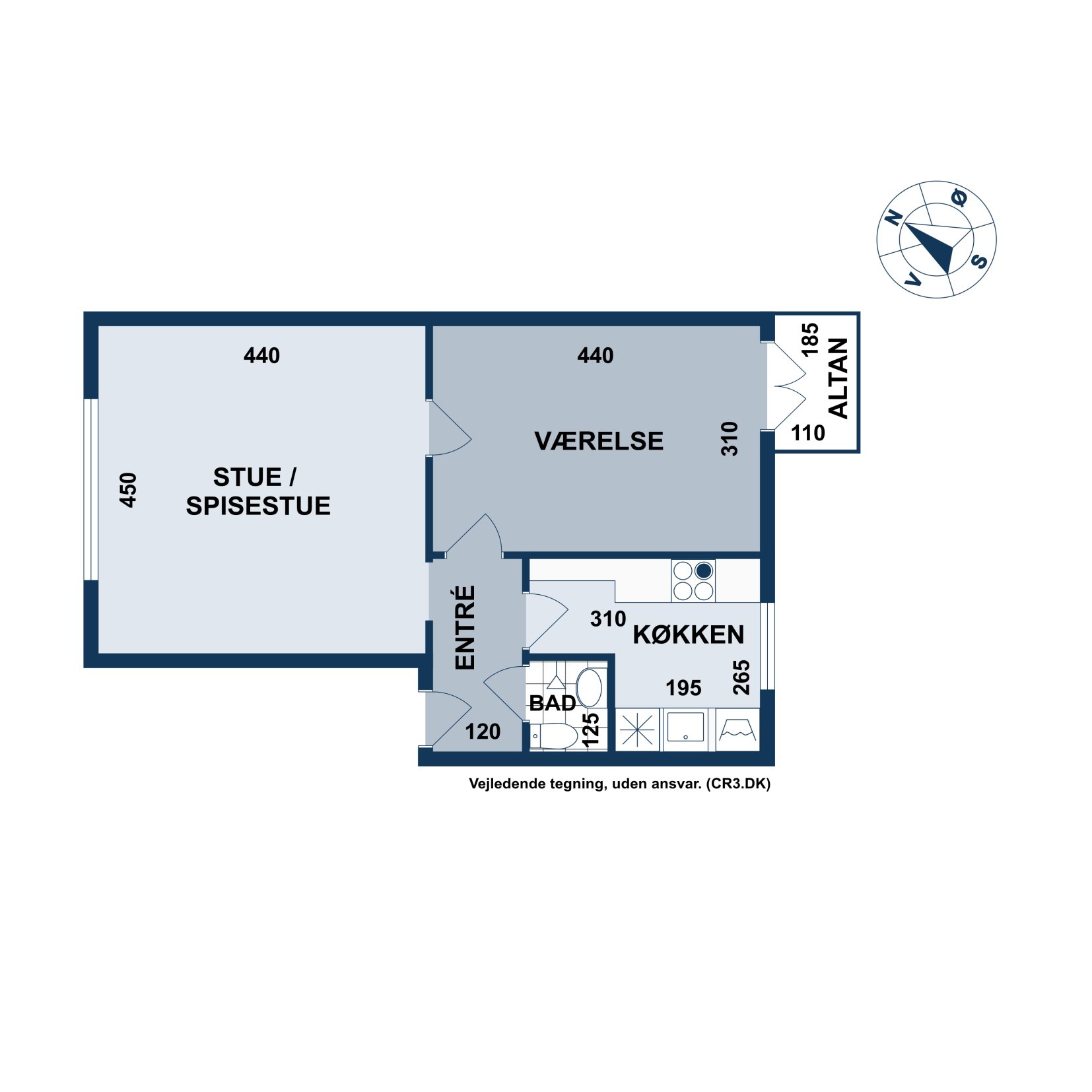 Plantegninger billede af Horsekildevej 30, 4. tv., 2500 Valby