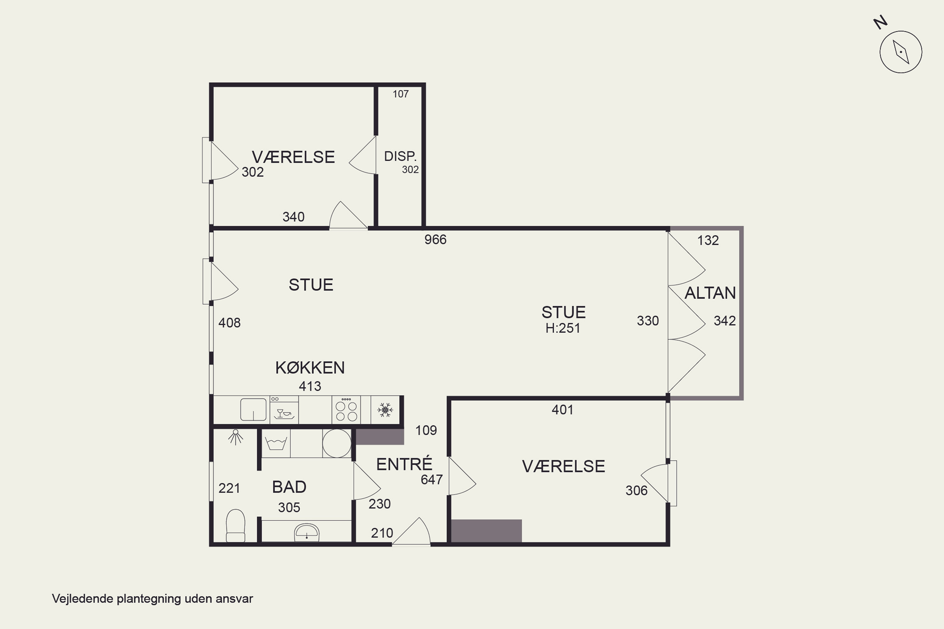 Plantegninger billede af Teglholm Allé 9G, 1. th., 2450 København SV