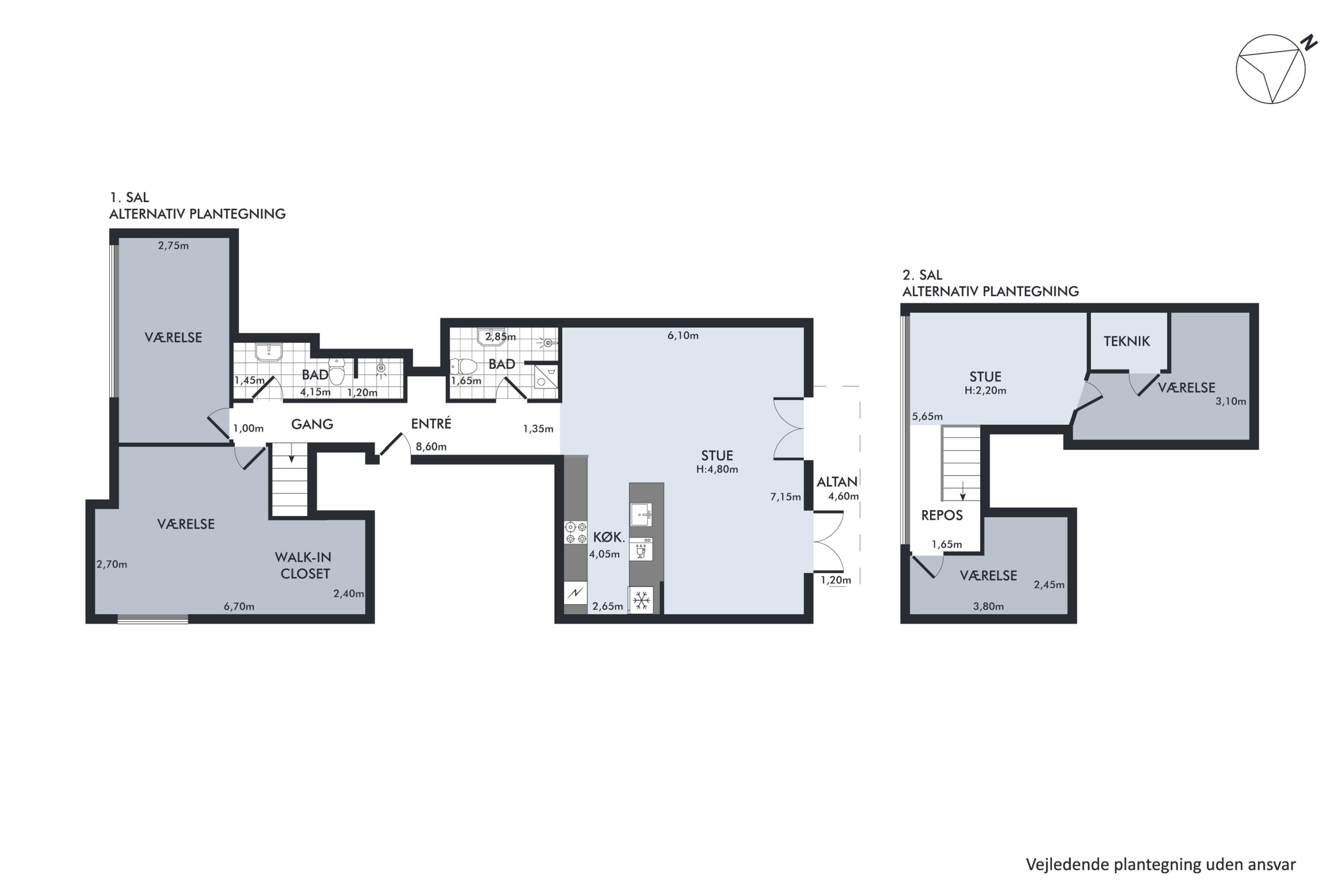 Plantegninger billede af Klerkegade 2C, 1. th., 1308 København K