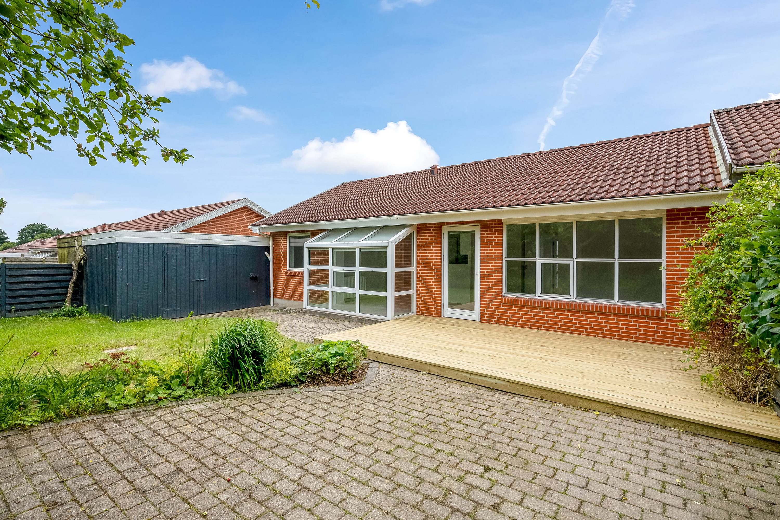 Rækkehus: Terrasse på Meldgårdvej 21, Måbjerg, 7500 Holstebro