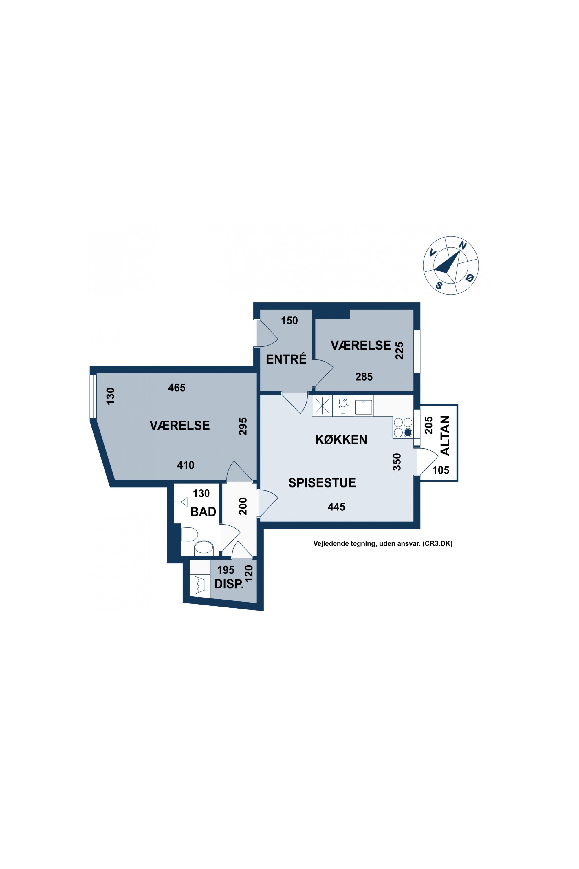 Plantegninger billede af Peter Bangs Vej 239, 2. th., 2500 Valby