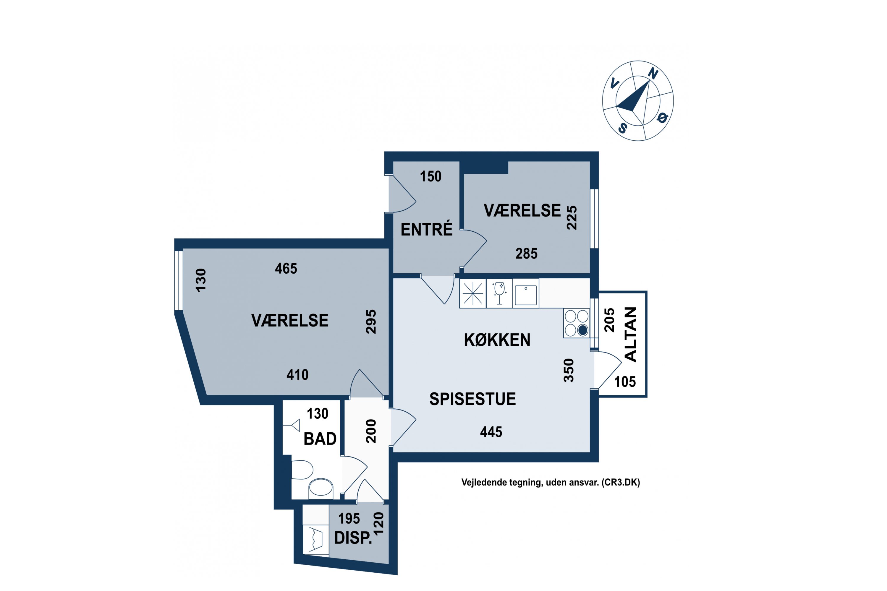 Plantegninger billede af Peter Bangs Vej 239, 2. th., 2500 Valby