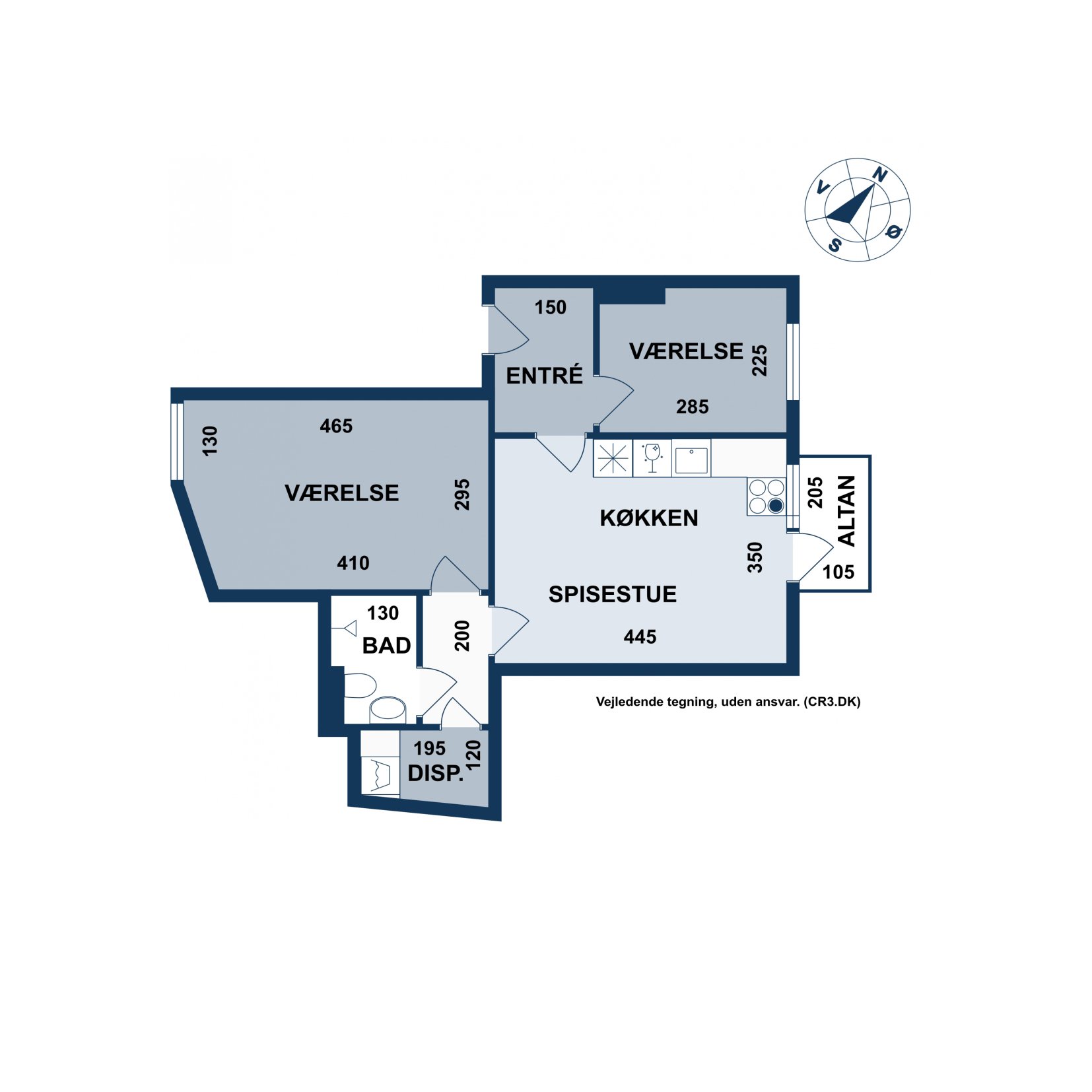 Plantegninger billede af Peter Bangs Vej 239, 2. th., 2500 Valby