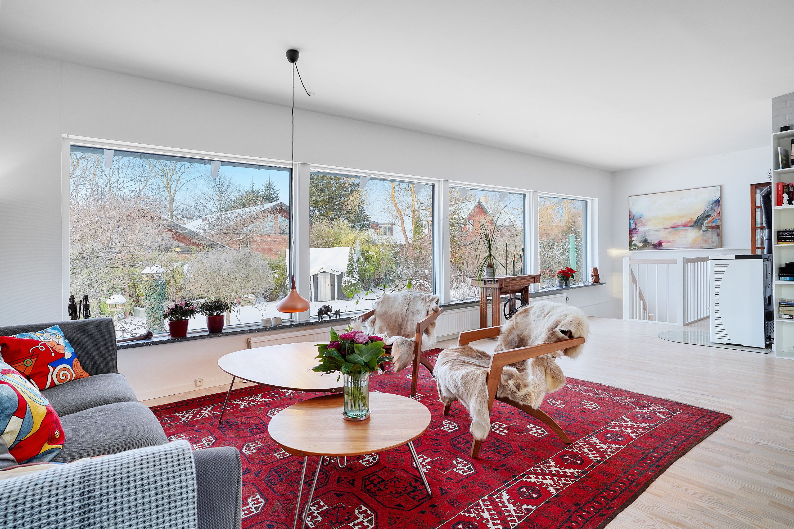 Fremhævet stue billede i fuldskærmstilstand. Billede af Elmebakken 8, Gadevang, 3400 Hillerød