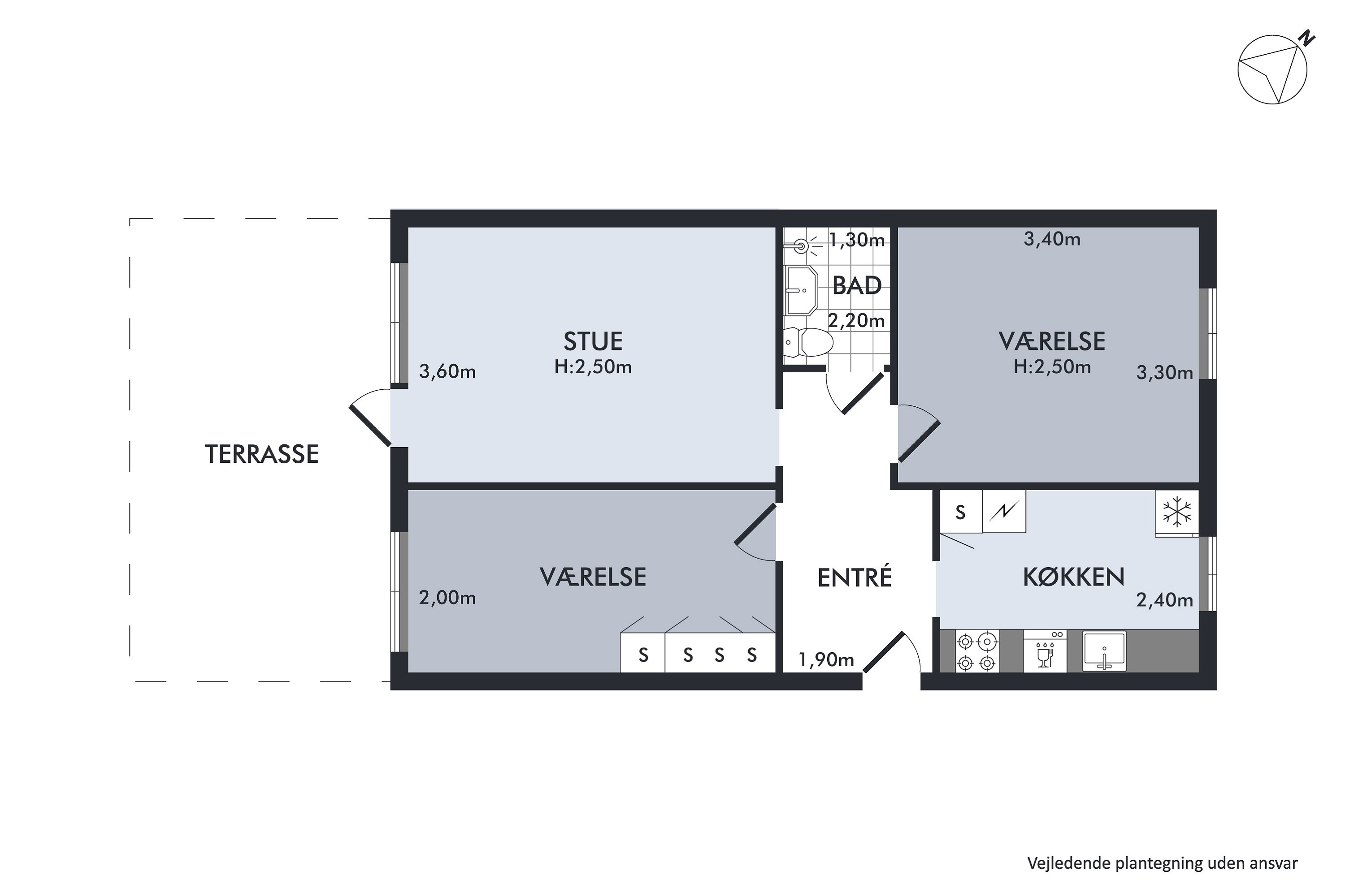 Plantegninger billede af Roskildevej 362, st.. th., 2630 Taastrup