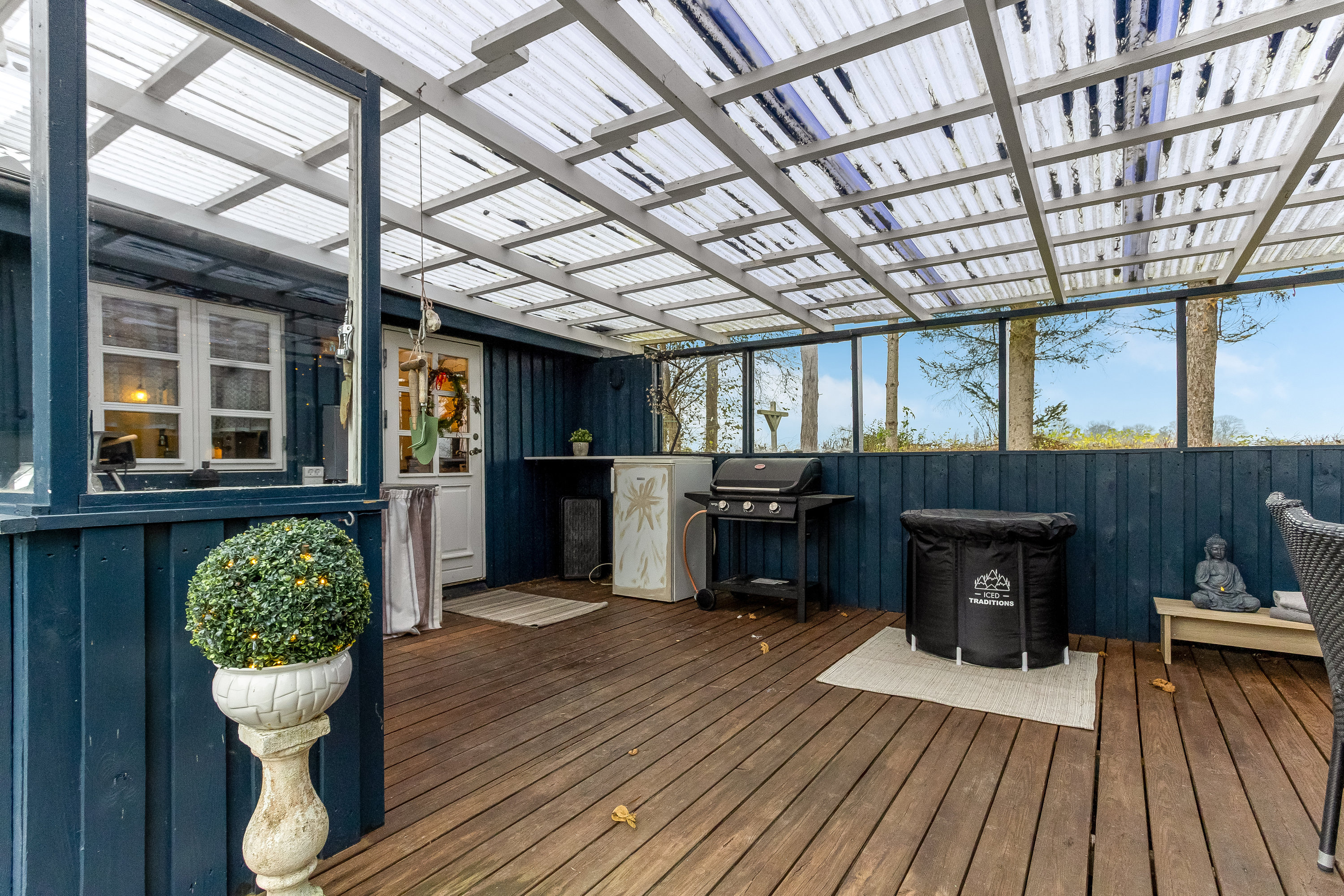 Fremhævet overdækket terrasse billede i fuldskærmstilstand. Billede af Fortunavej 36, Næsby, 4900 Nakskov