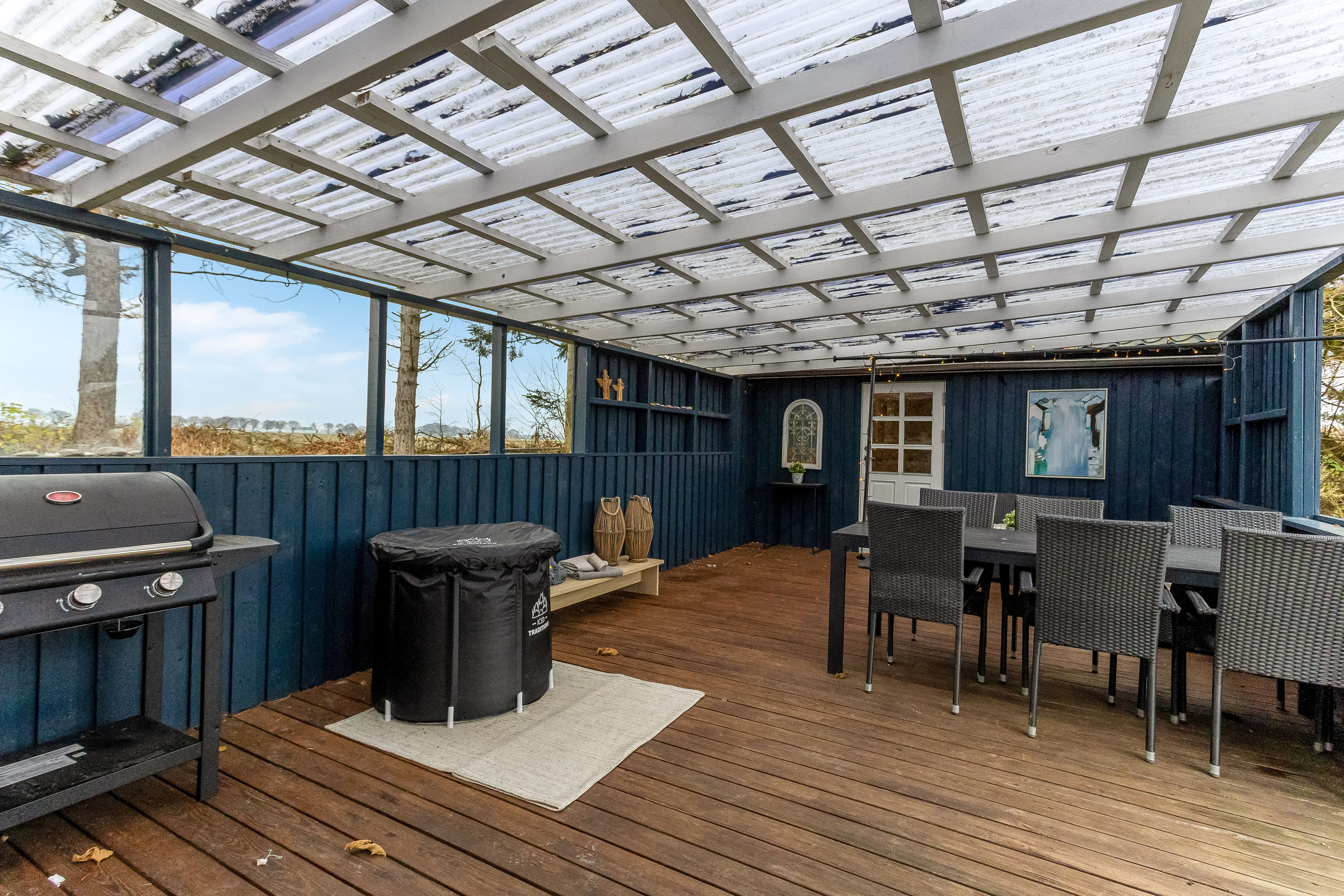 Fremhævet overdækket terrasse billede i fuldskærmstilstand. Billede af Fortunavej 36, Næsby, 4900 Nakskov