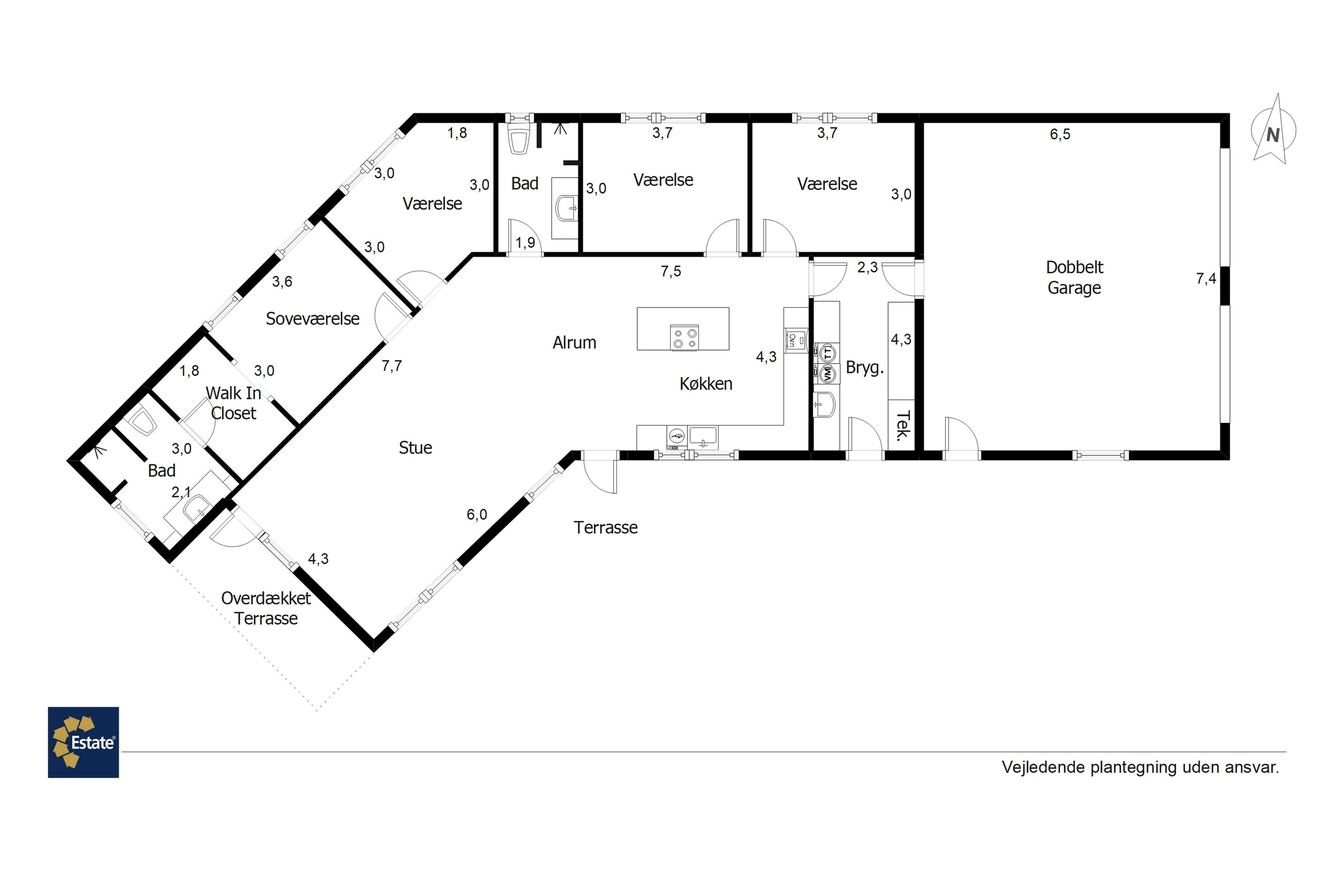 Plantegninger billede af Plutovej 23, Alslev, 6800 Varde