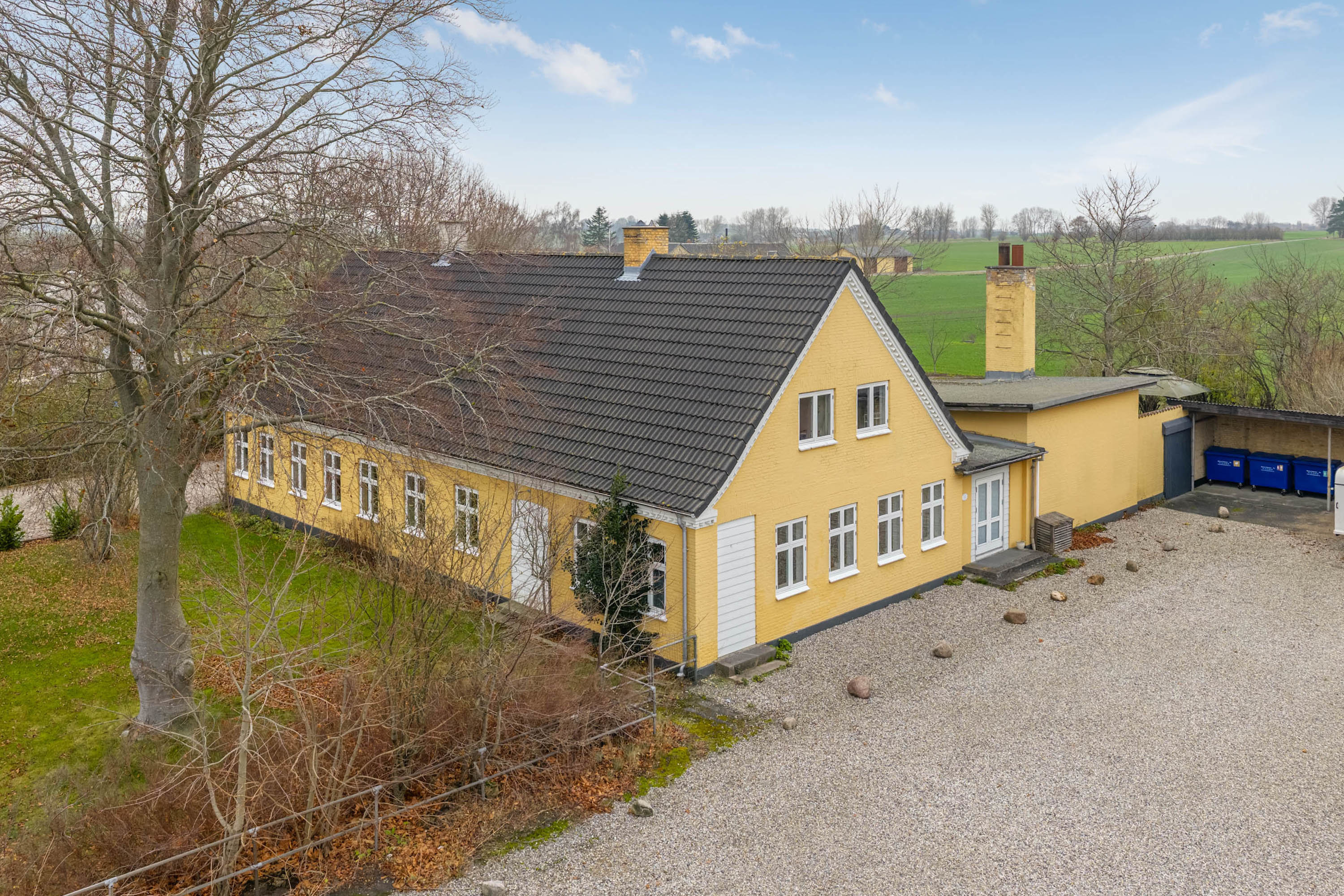 Fremhævet luftfoto billede i fuldskærmstilstand. Billede af Odensevej 56, Hjulby, 5800 Nyborg