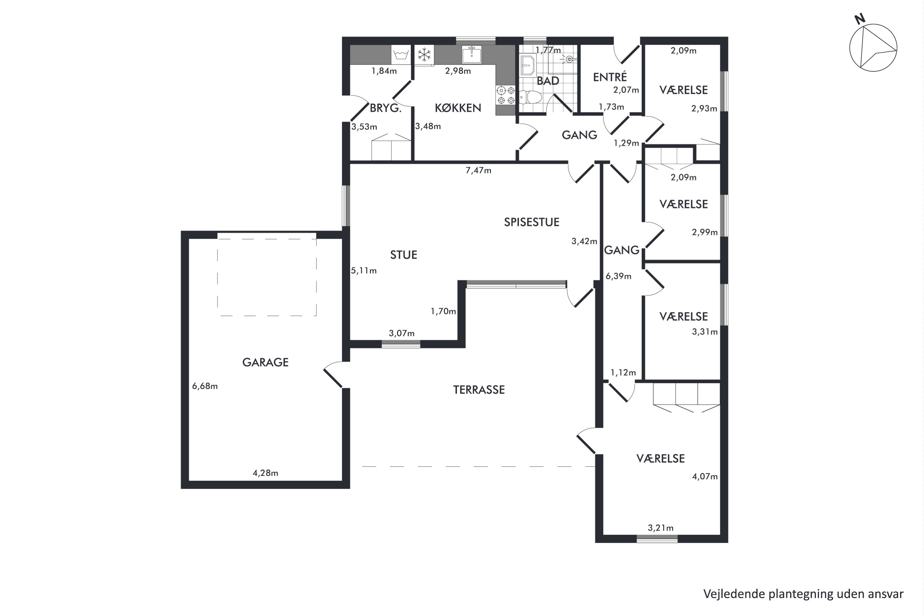 Plantegninger billede af Præstegårdsvej 14, 8722 Hedensted