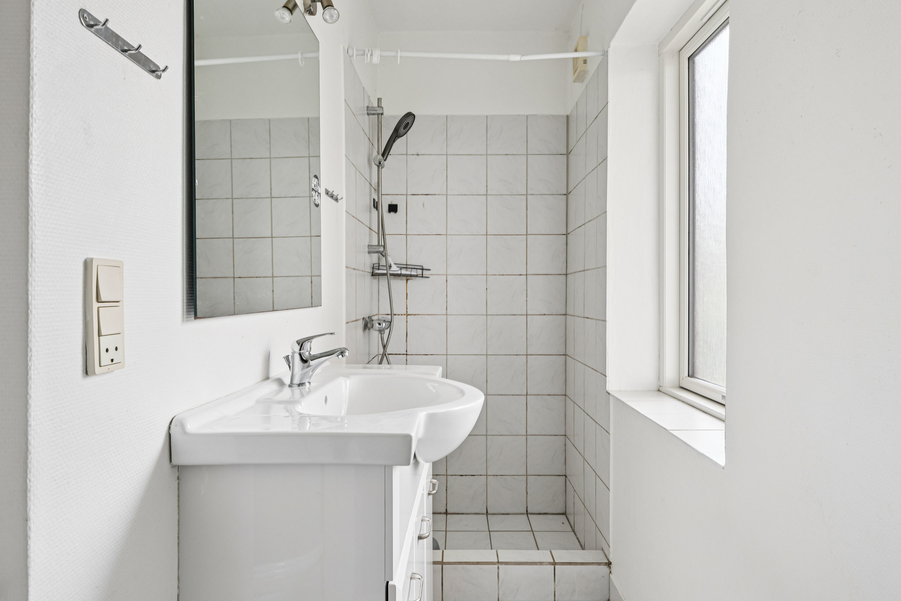 Fremhævet badeværelse billede i fuldskærmstilstand. Billede af Kulbyvej 33, Kulby, 4270 Høng