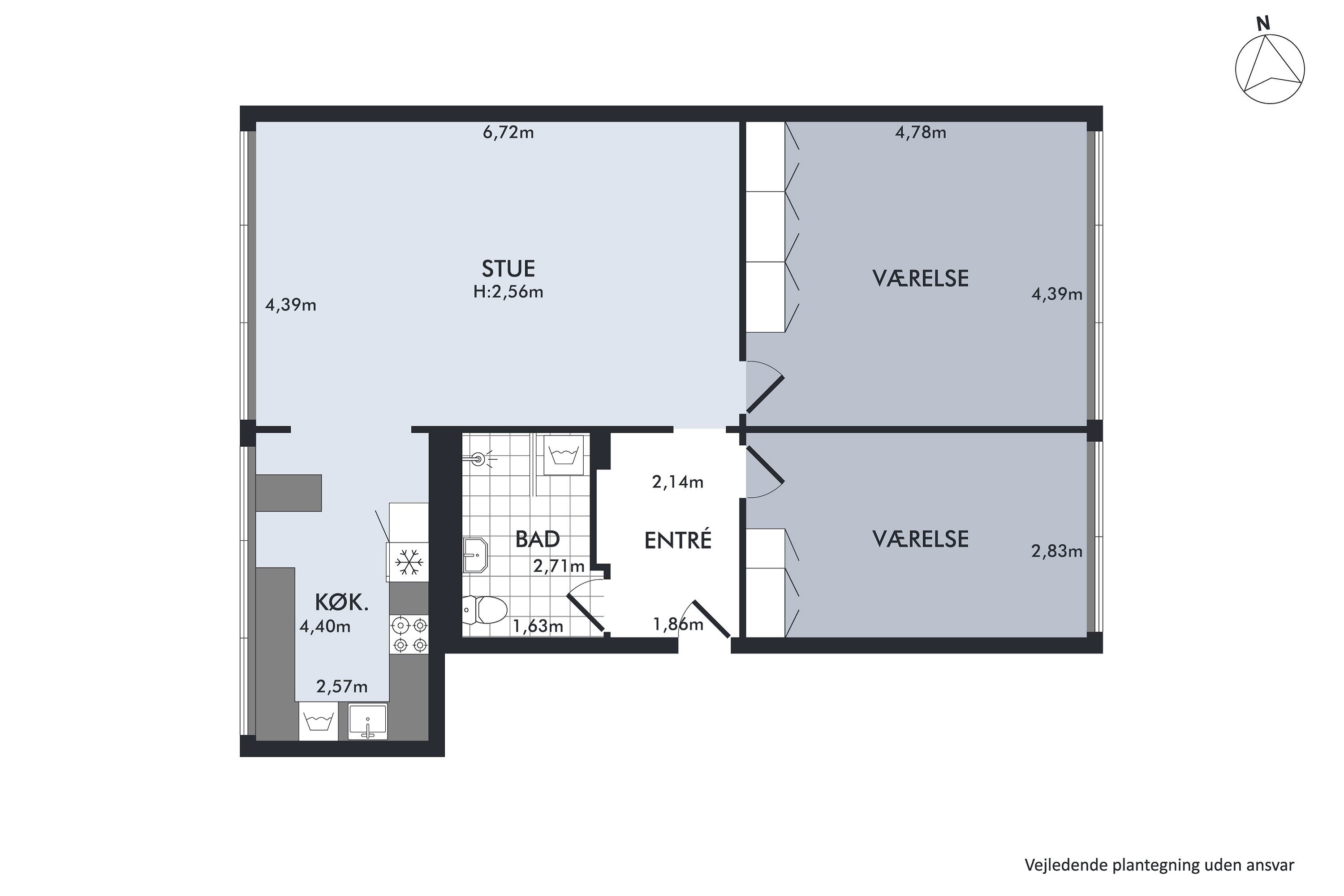 Plantegninger billede af Jægersborg Alle 245, st.. th., 2820 Gentofte