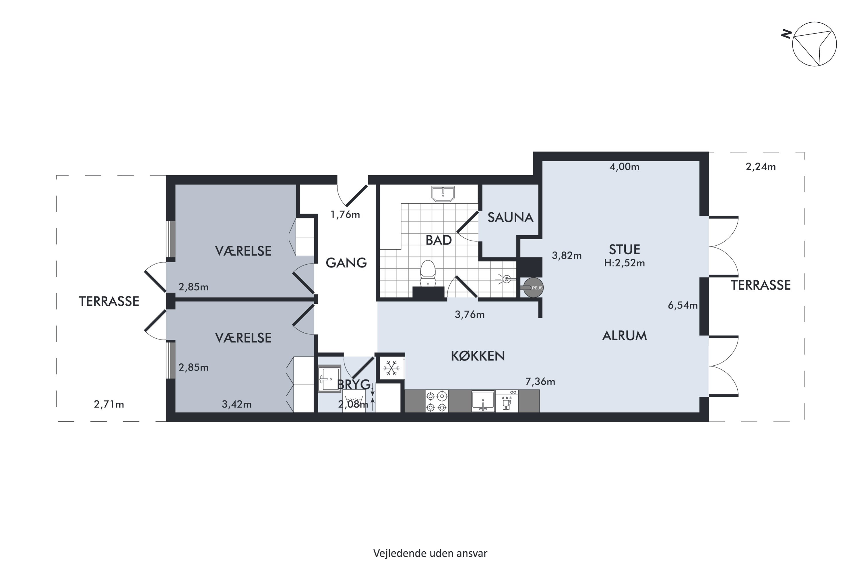 Plantegninger billede af Østersøvej 8, st.. th., 6300 Gråsten