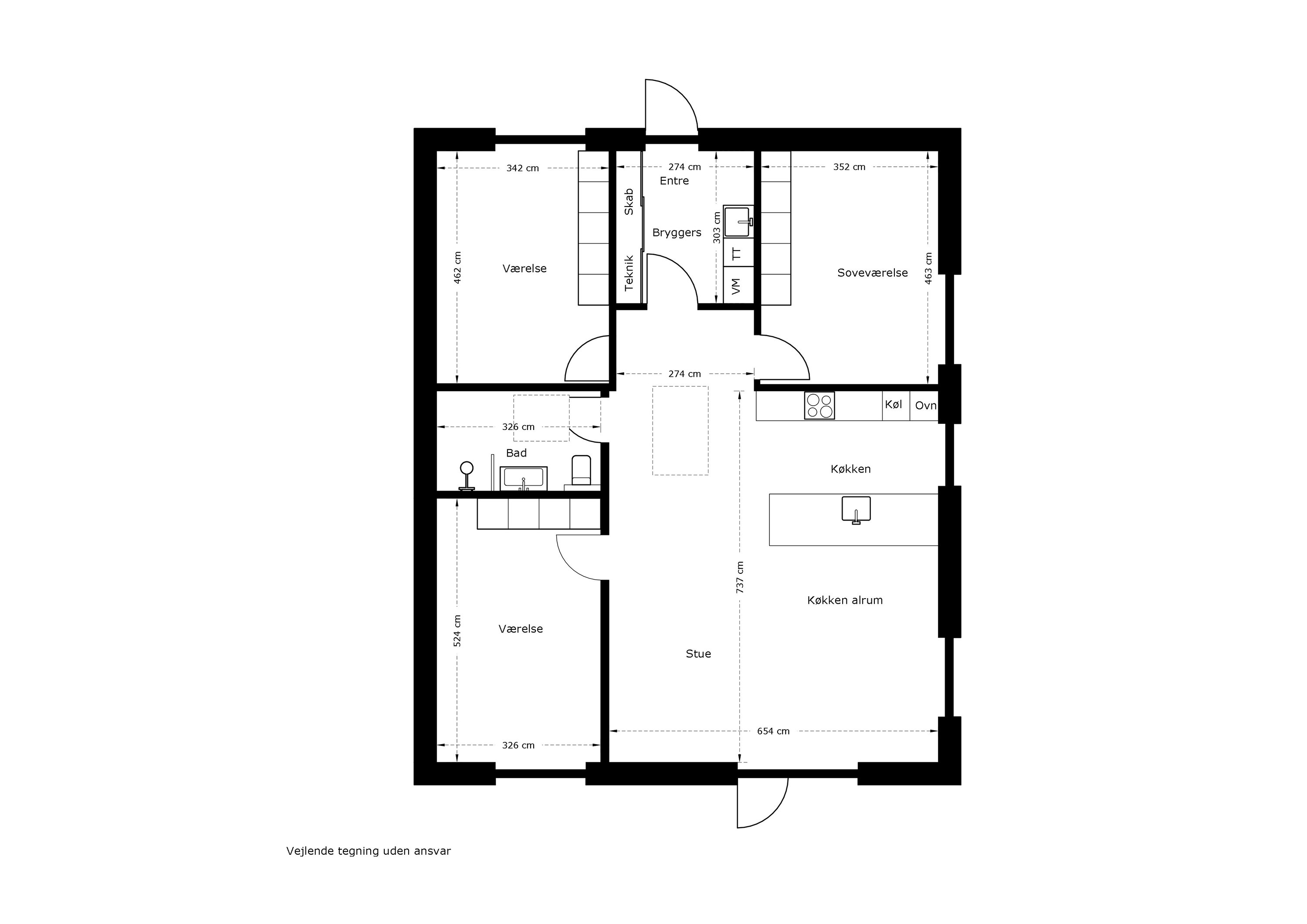 Plantegninger billede af Grønnedal 9A, 5700 Svendborg