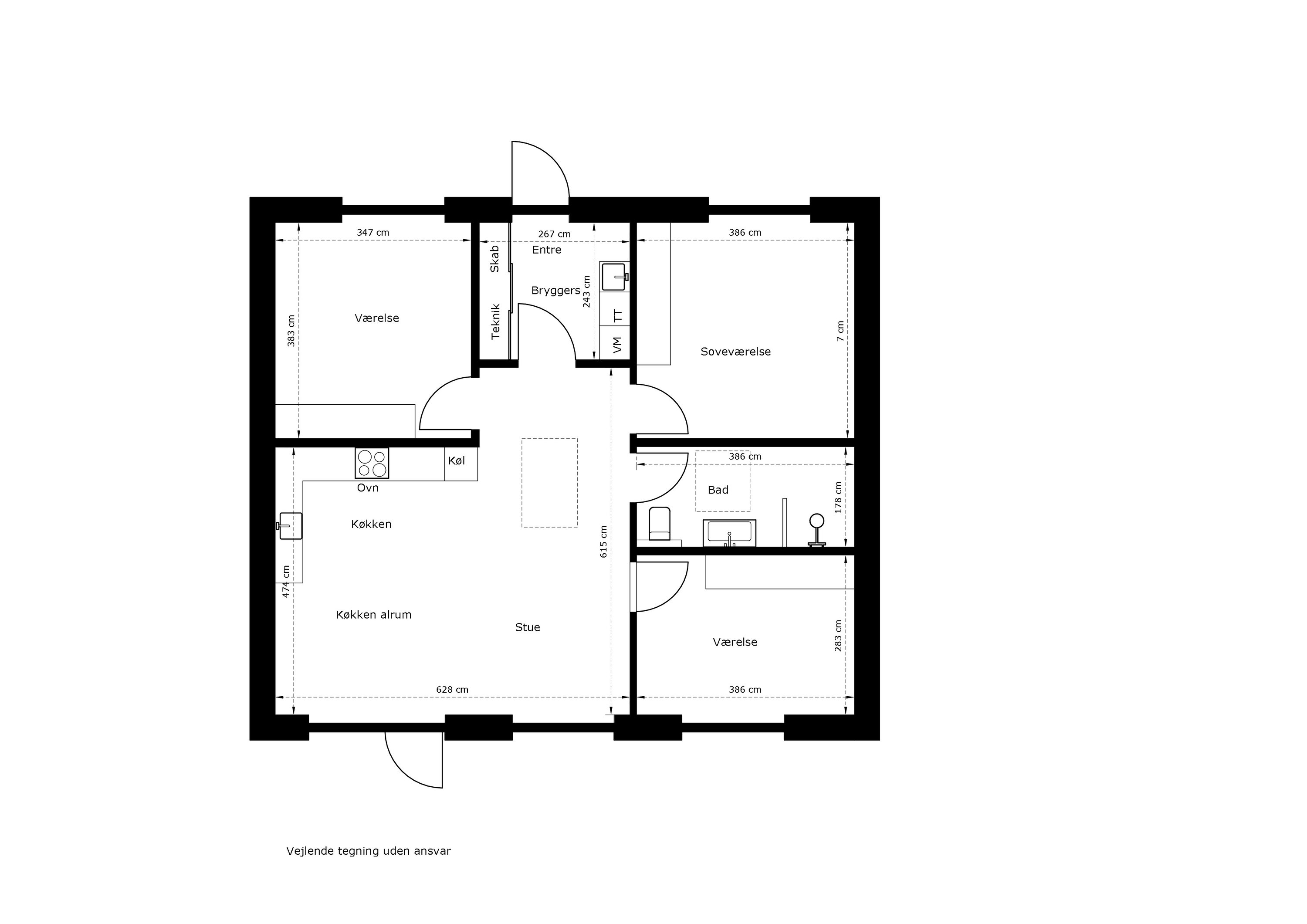 Plantegninger billede af Grønnedal 9B, 5700 Svendborg