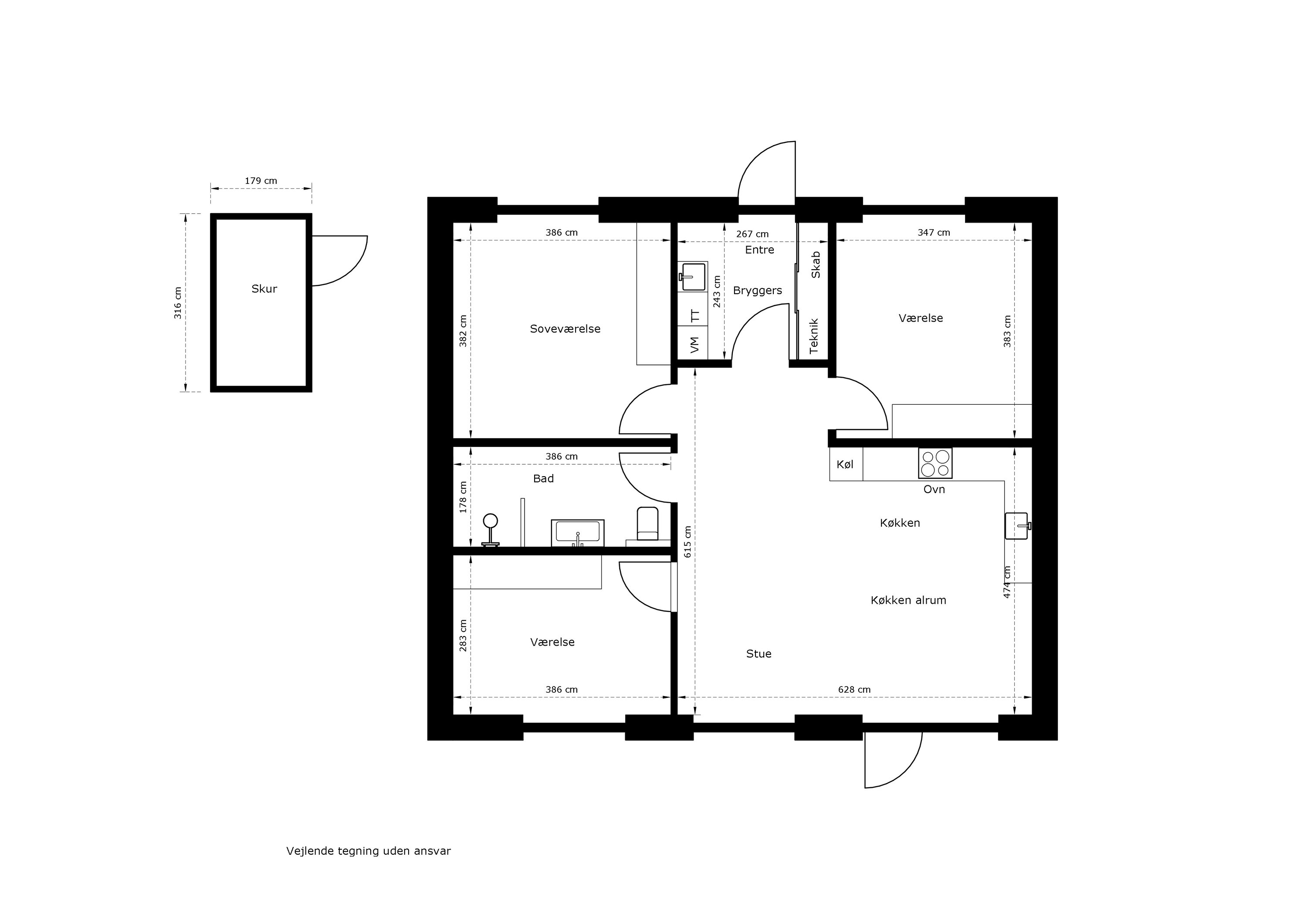 Plantegninger billede af Grønnedal 9C, 5700 Svendborg
