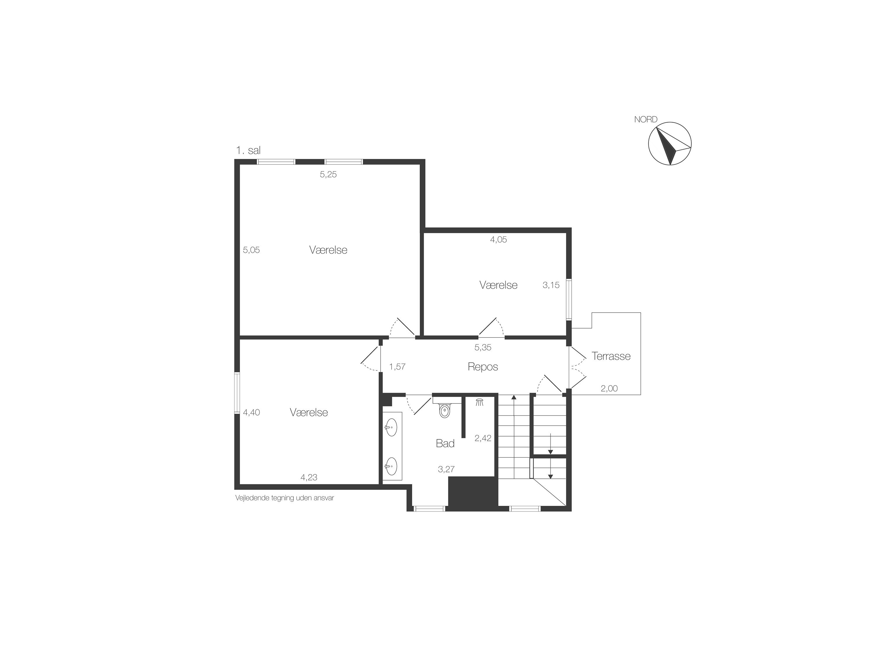 Plantegninger billede af Højvænget 5, 3000 Helsingør