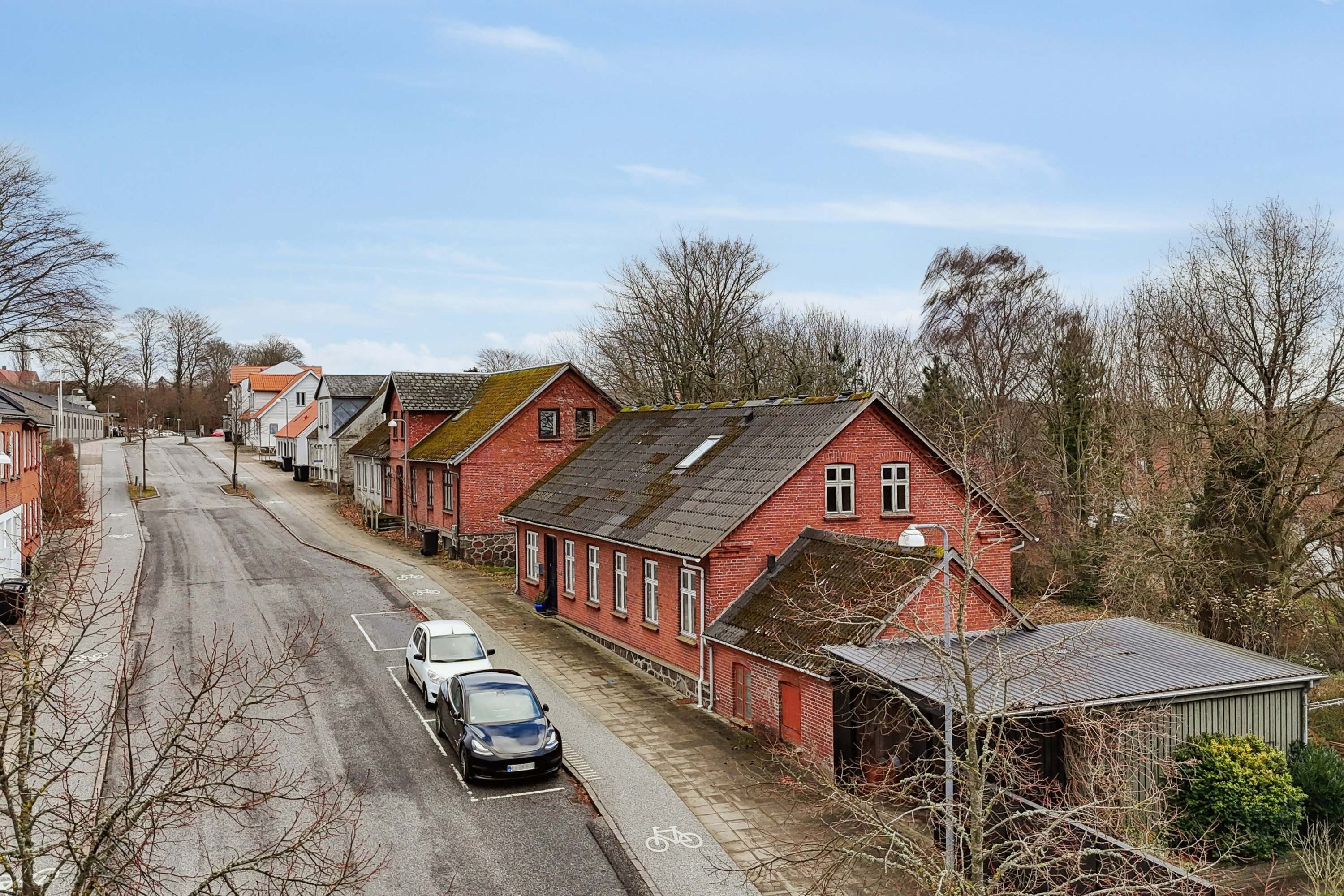 Fremhævet luftfoto billede i fuldskærmstilstand. Billede af Vestergade 27, 6040 Egtved