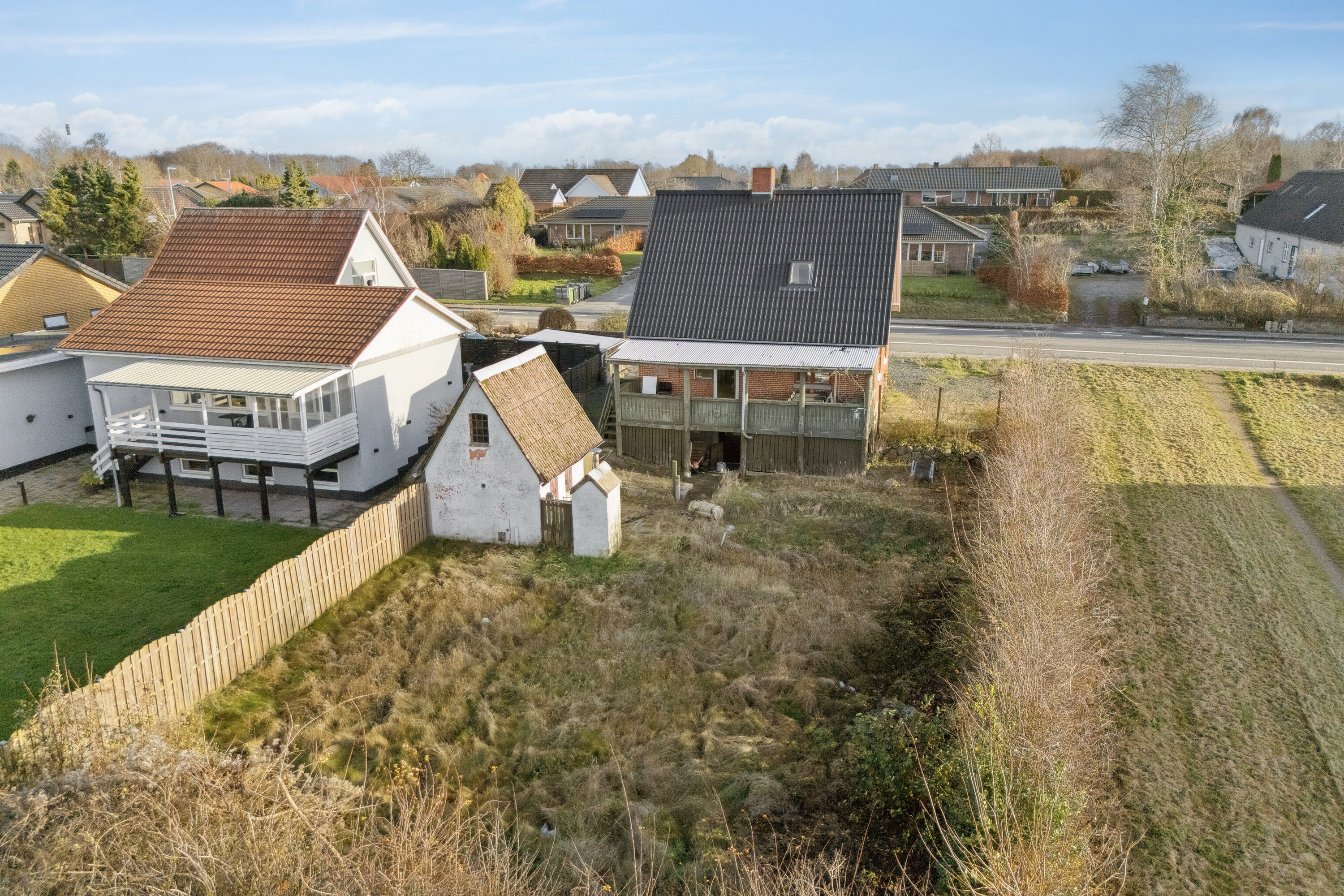 Fremhævet luftfoto billede i fuldskærmstilstand. Billede af Albanivej 60, Nørre Lyndelse, 5792 Årslev