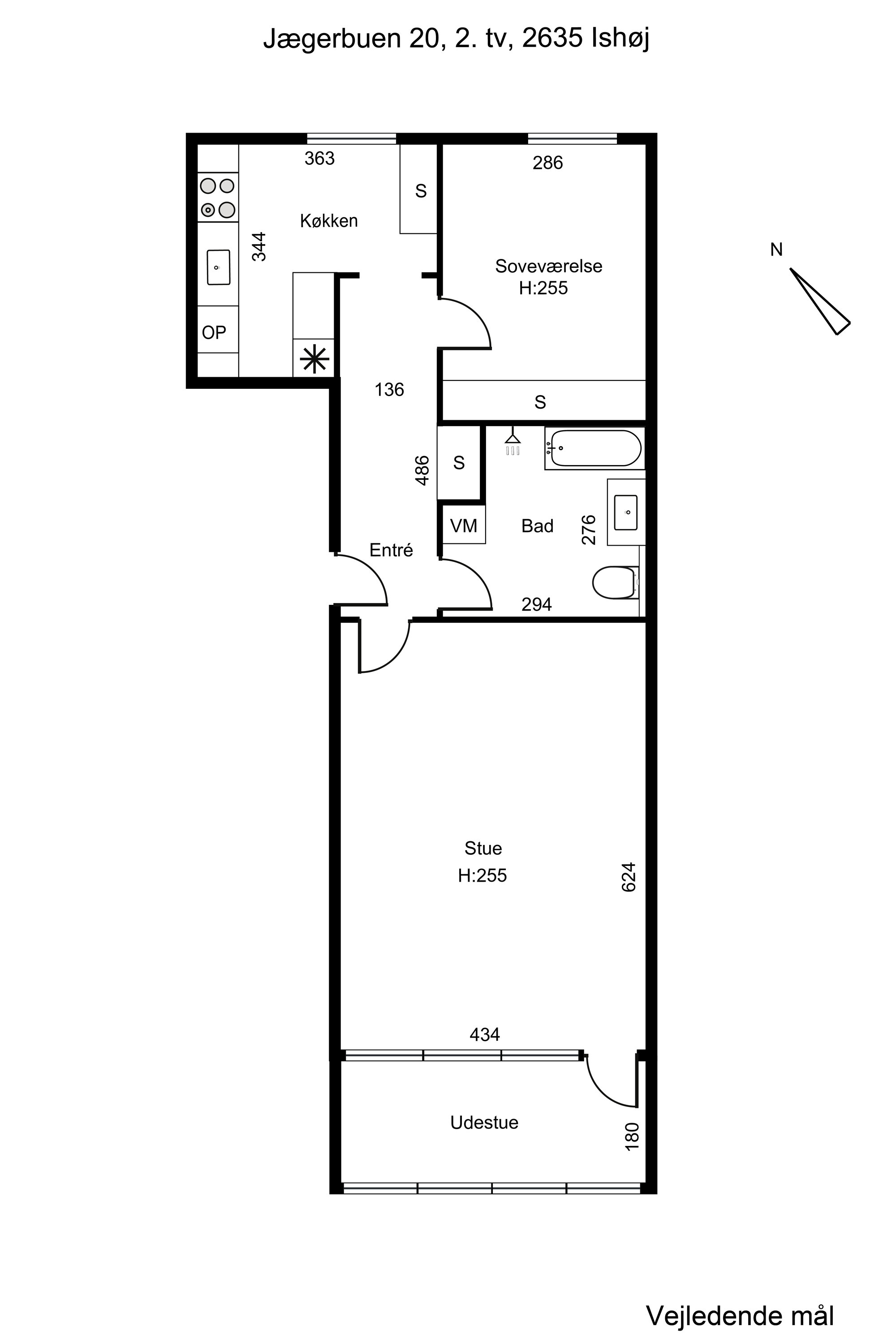 Plantegninger billede af Jægerbuen 20, 2. tv., 2635 Ishøj