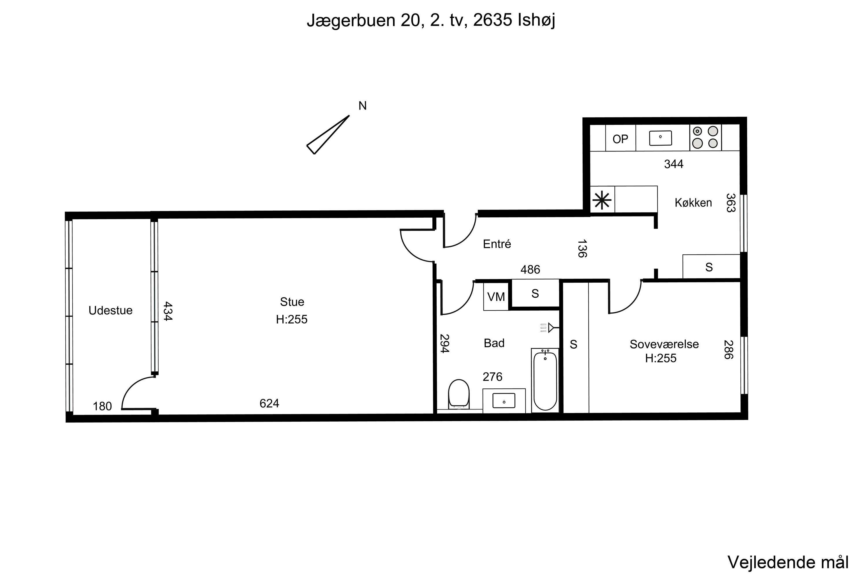 Plantegninger billede af Jægerbuen 20, 2. tv., 2635 Ishøj