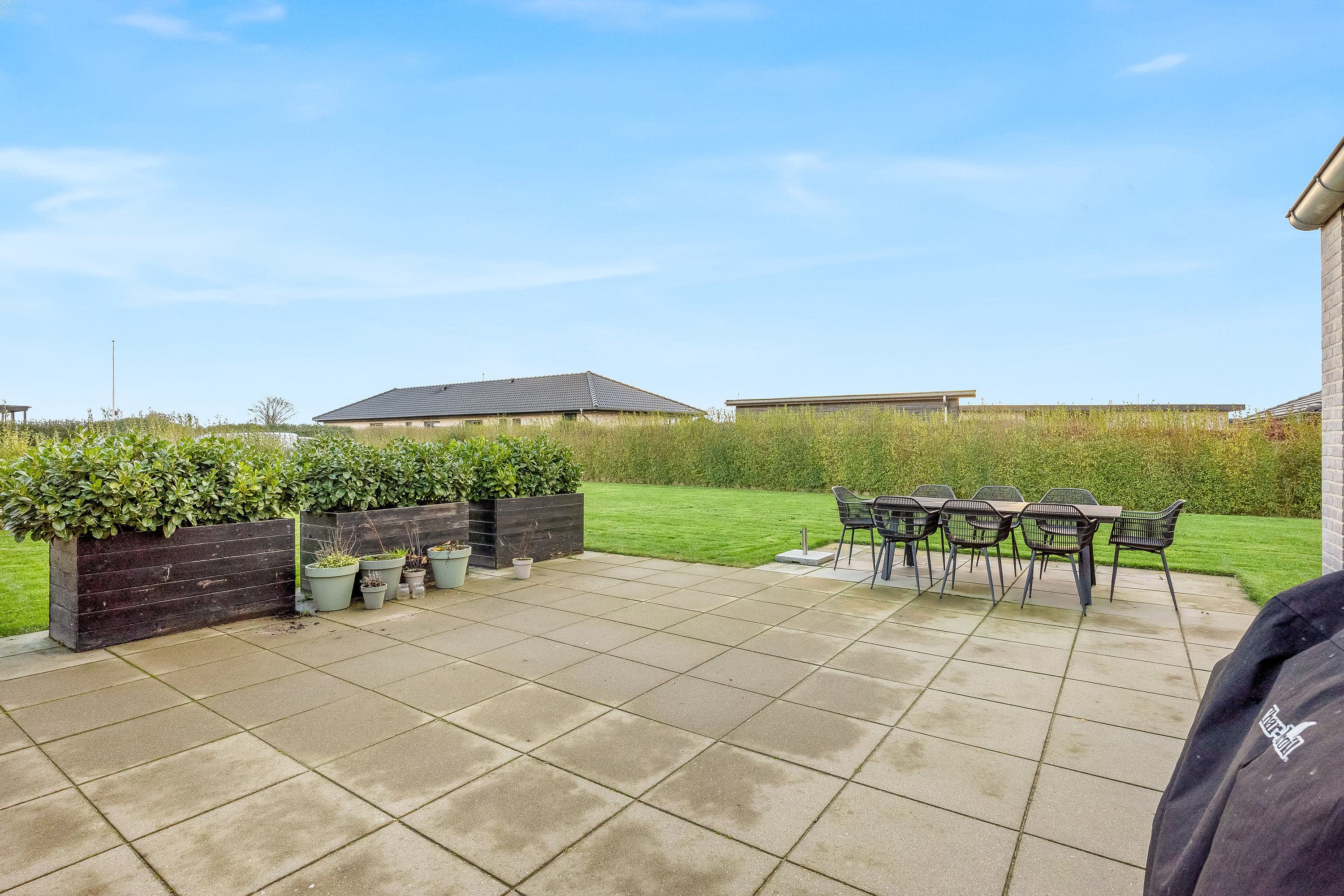 Fremhævet terrasse billede i fuldskærmstilstand. Billede af Hvalfisken 67, Mejrup, 7500 Holstebro